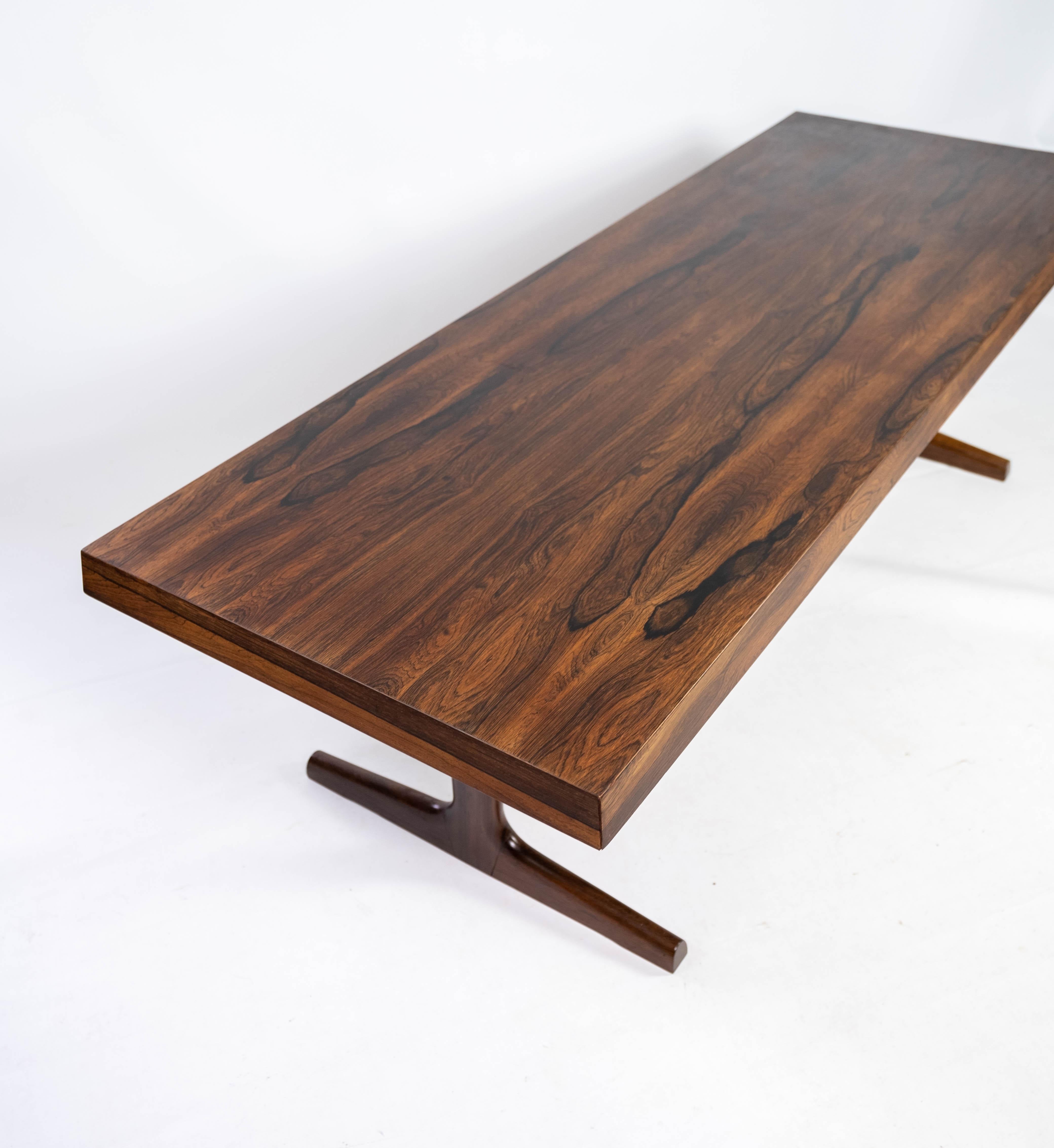 Table basse en bois de rose avec pieds Shaker, design danois des années 1960 en vente 3