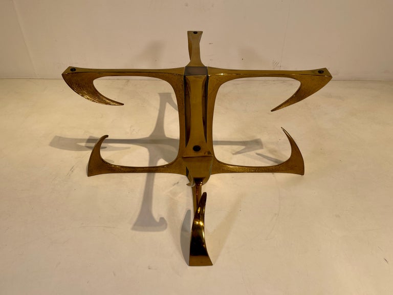 Late 20th Century Coffee Table in Sculptural Bronze by Willy Daro For Sale