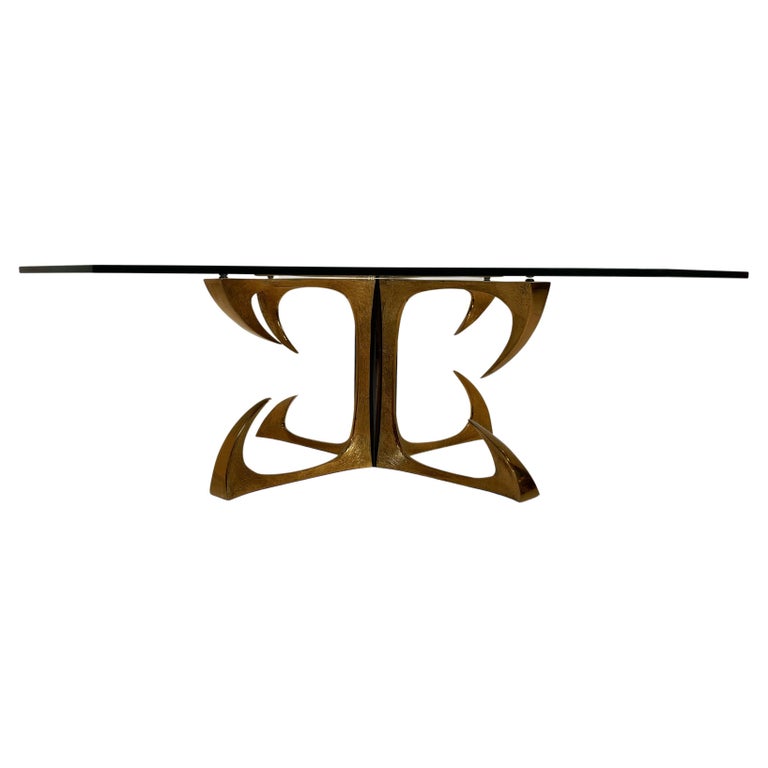 Coffee Table in Sculptural Bronze by Willy Daro For Sale