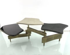 Coffee Table in Shagreen Shell and Bronze Patina Brass by Kifu Paris