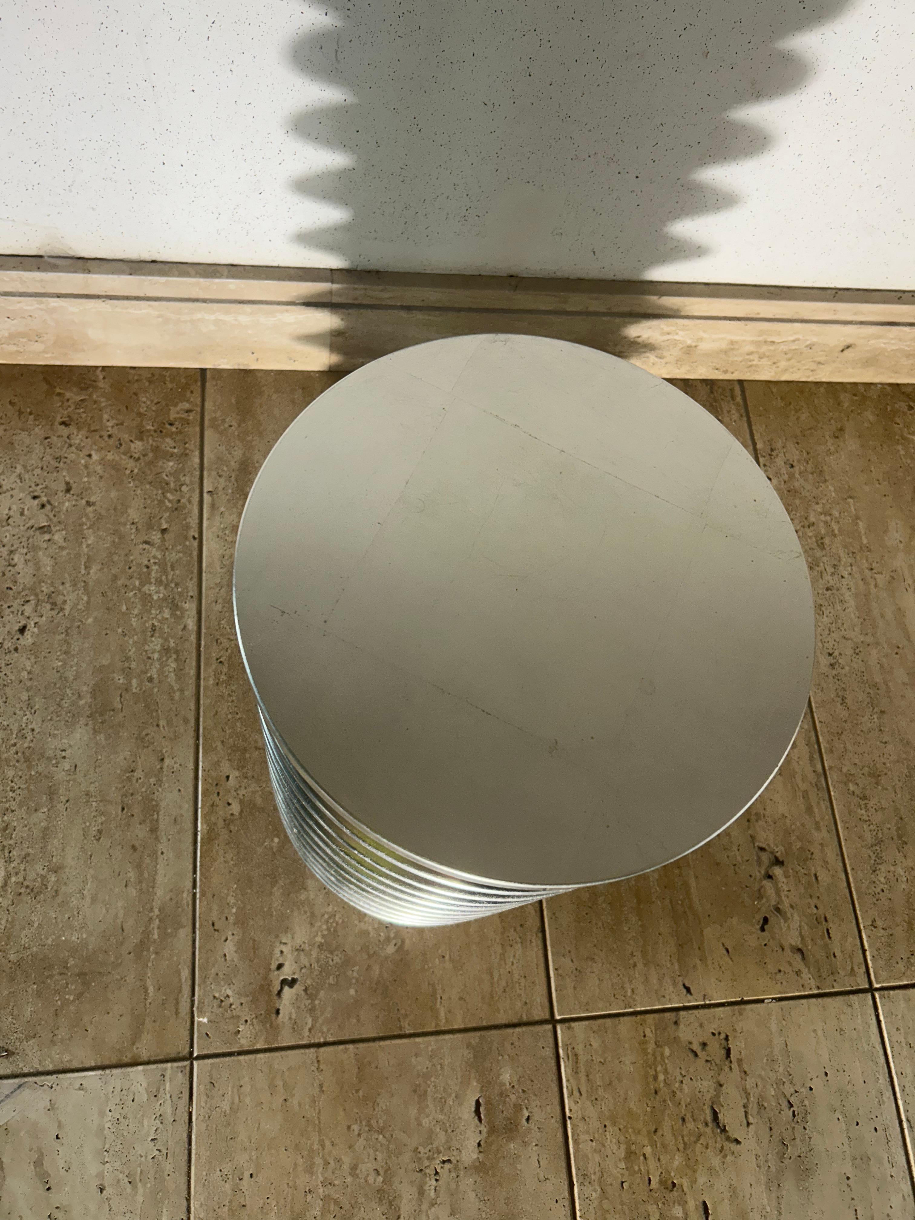 Coffee Table in Silver Leaf – Modà Collection, Hand-Carved Solid Wood in vendita 4