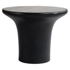 Coffee Table in Silver Travertine and Fiber Concrete Contemporary Design