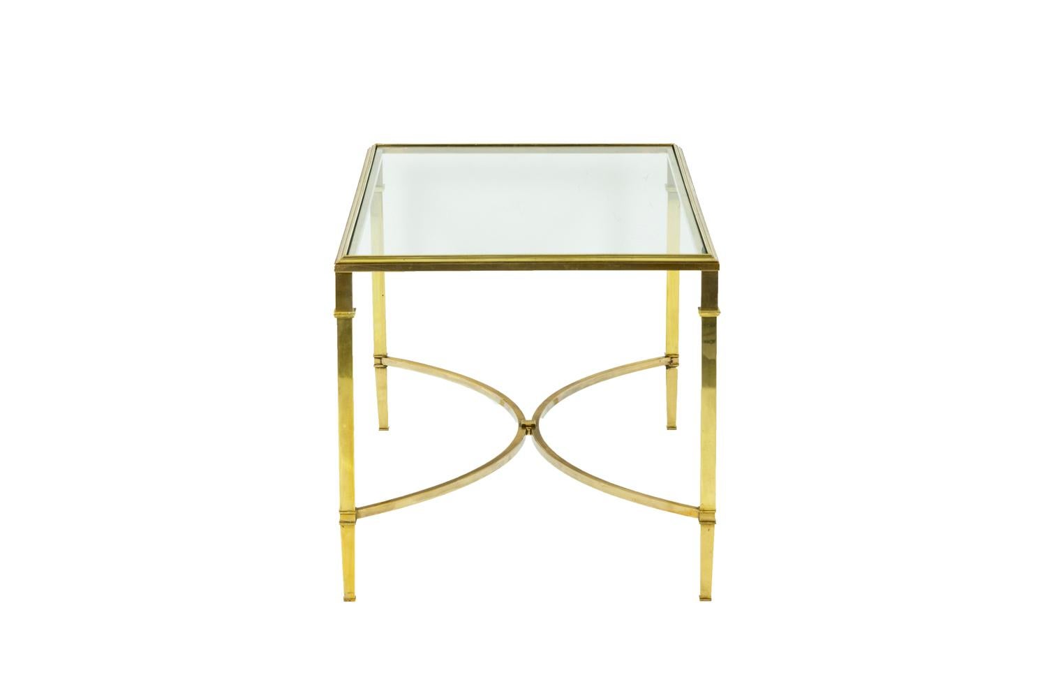 Coffee Table in Solid and Gilt Bronze, 1970’s In Good Condition In Saint-Ouen, FR