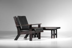 Table basse en pin massif brossé des années 60 éditée par Castro