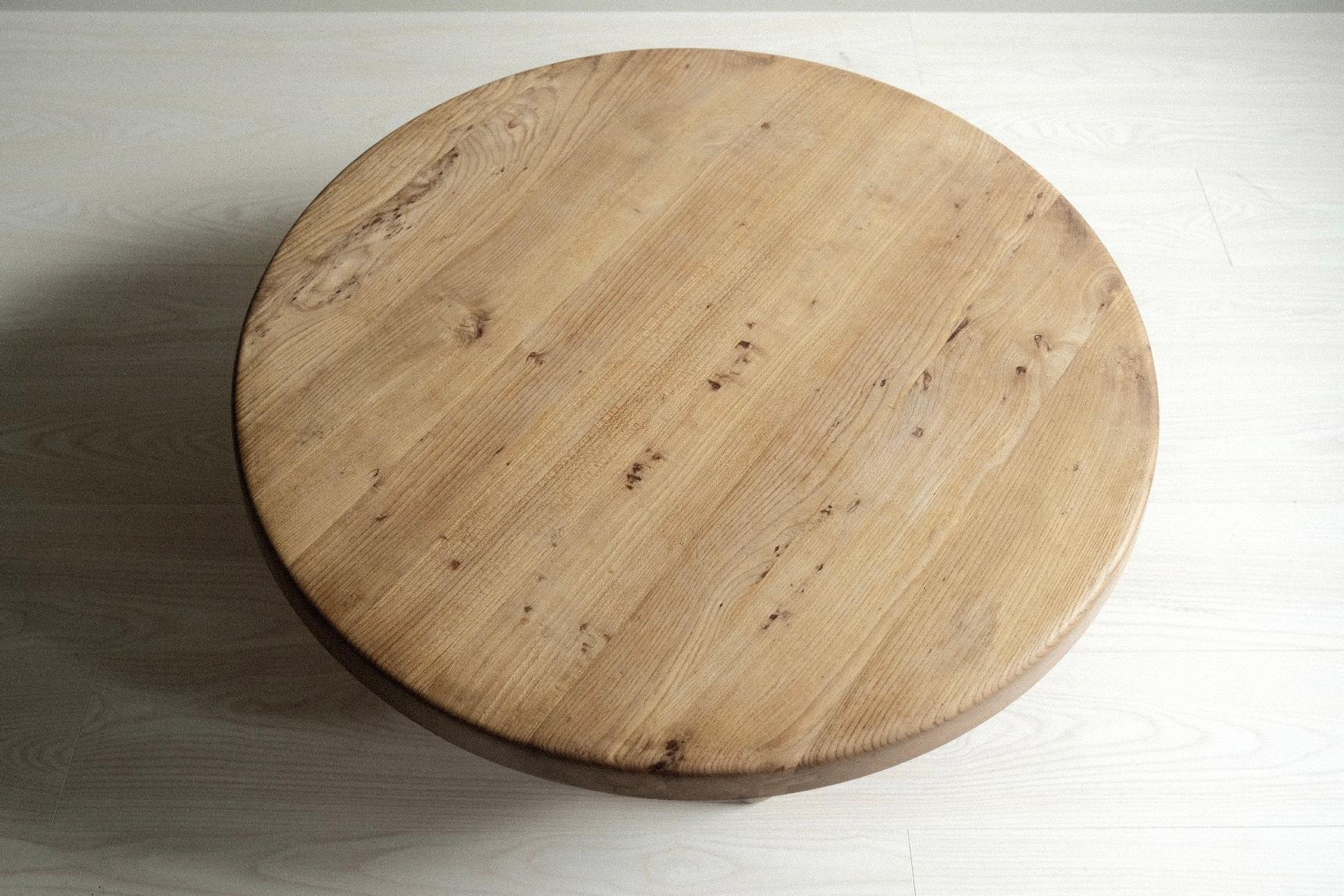 Mid-Century Modern Coffee Table in Solid Elm by Pierre Chapo, Model No. T02, France, C. 1970s