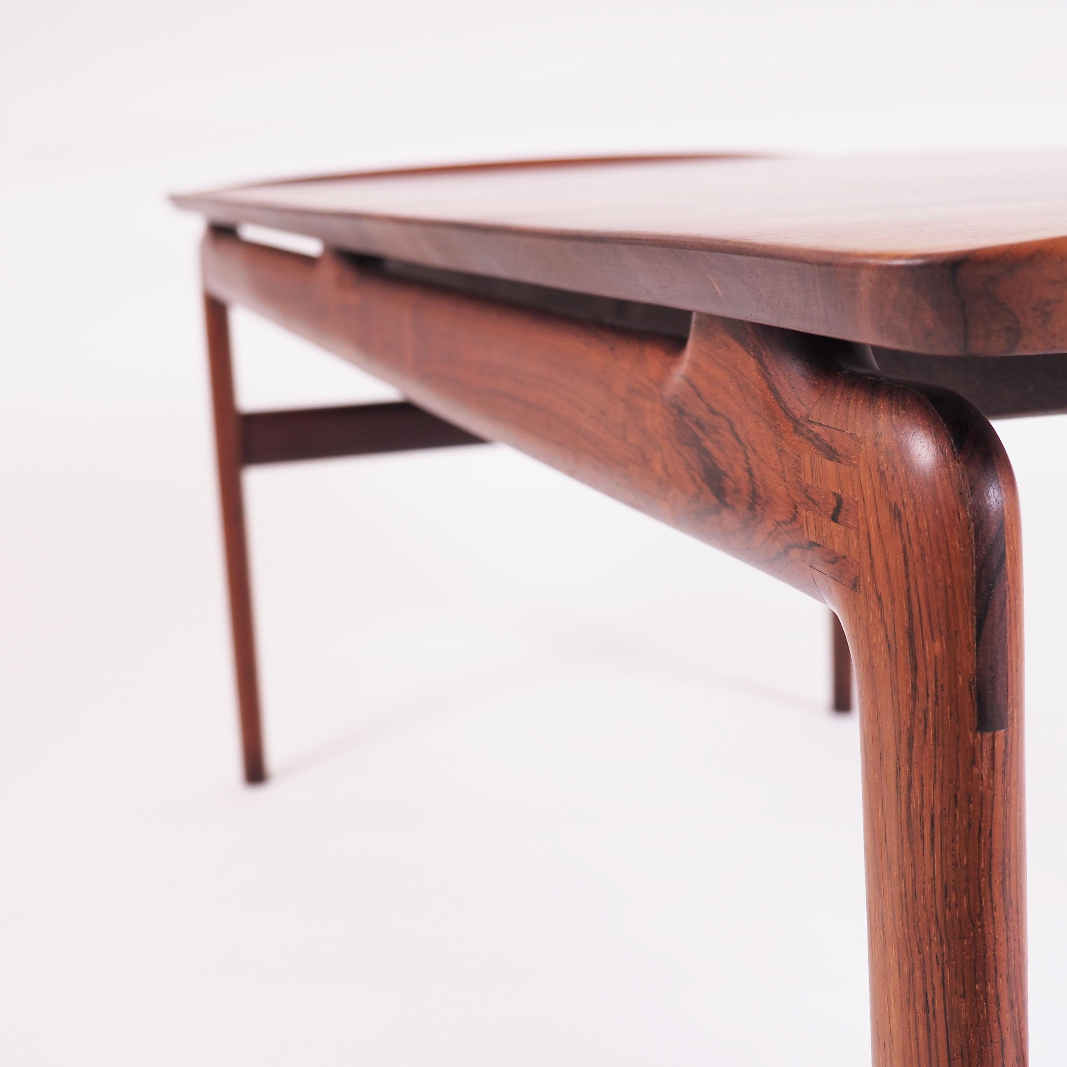 Danish Coffee Table in Solid Rosewood by Peter Hvidt and Orla Mølgaard-Nielsen, Denmark For Sale
