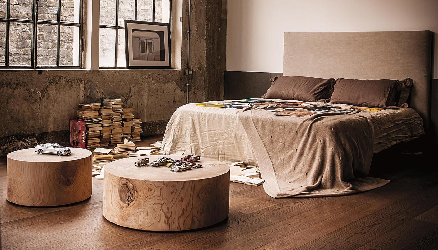 Coffee Table In Solid Scented Cedar Wood Worked From Single Block Trunk Sections In New Condition For Sale In NEW YORK, NY