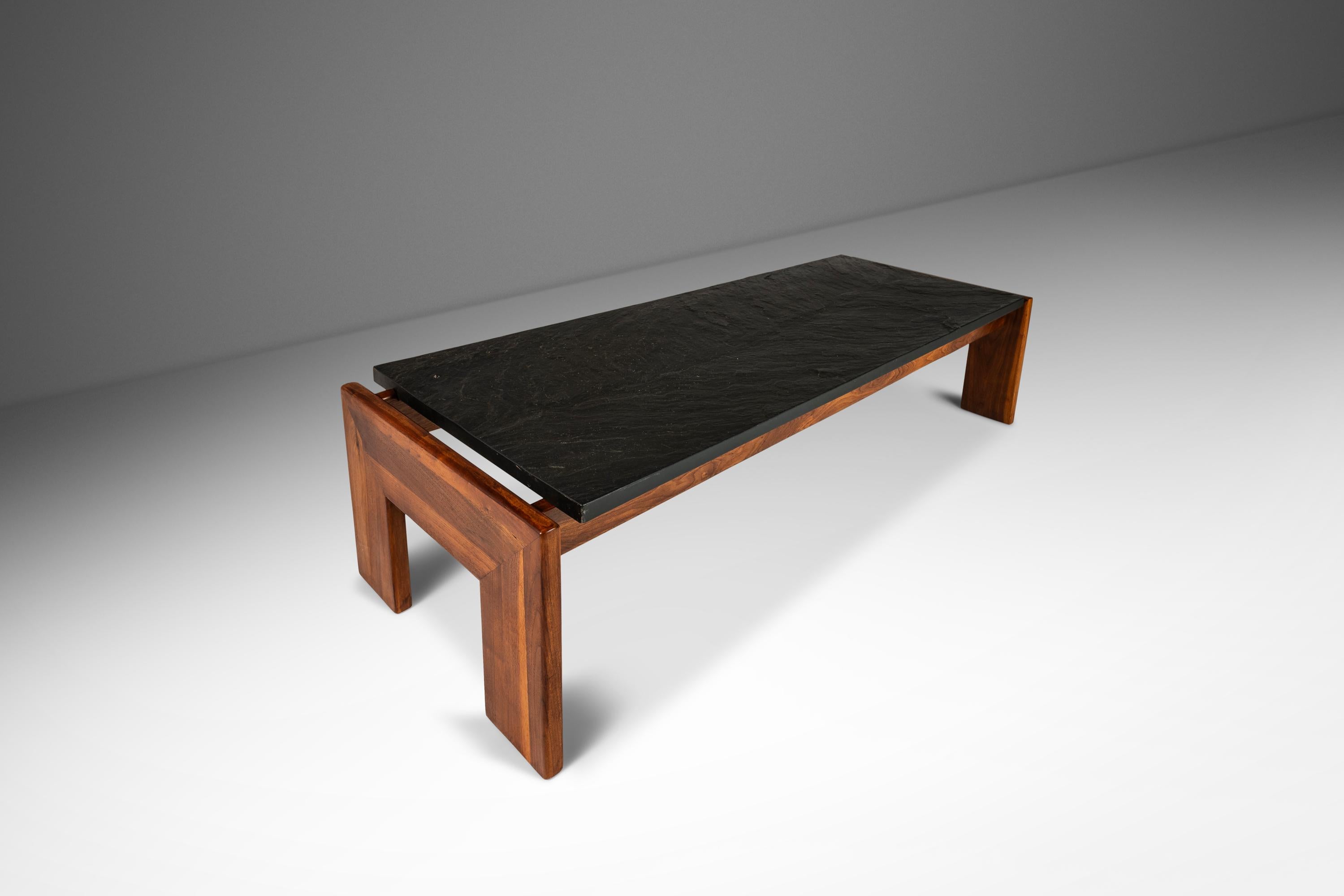 Mid-Century Modern Coffee Table in Solid Walnut by Adrian Pearsall for Craft Associates, USA, 1960s