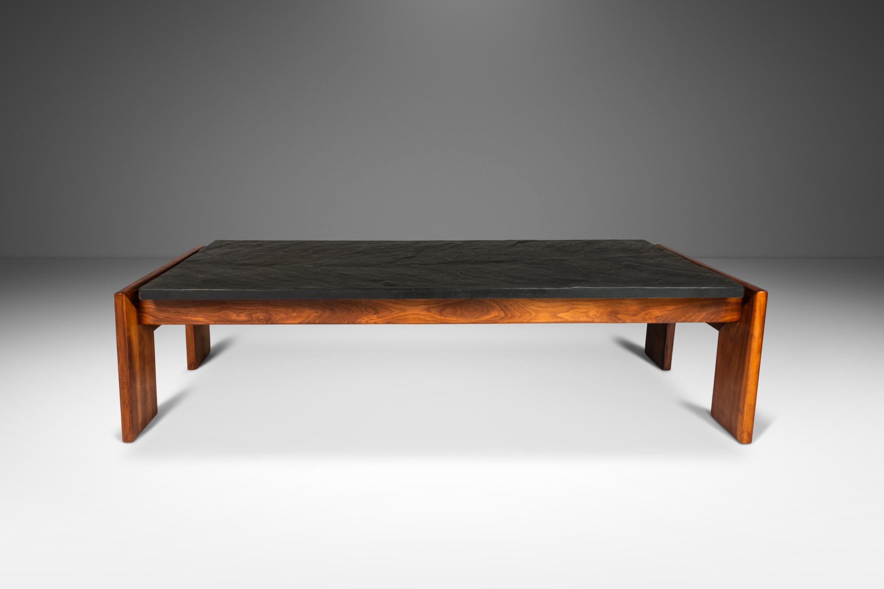 Mid-20th Century Coffee Table in Solid Walnut by Adrian Pearsall for Craft Associates, USA, 1960s