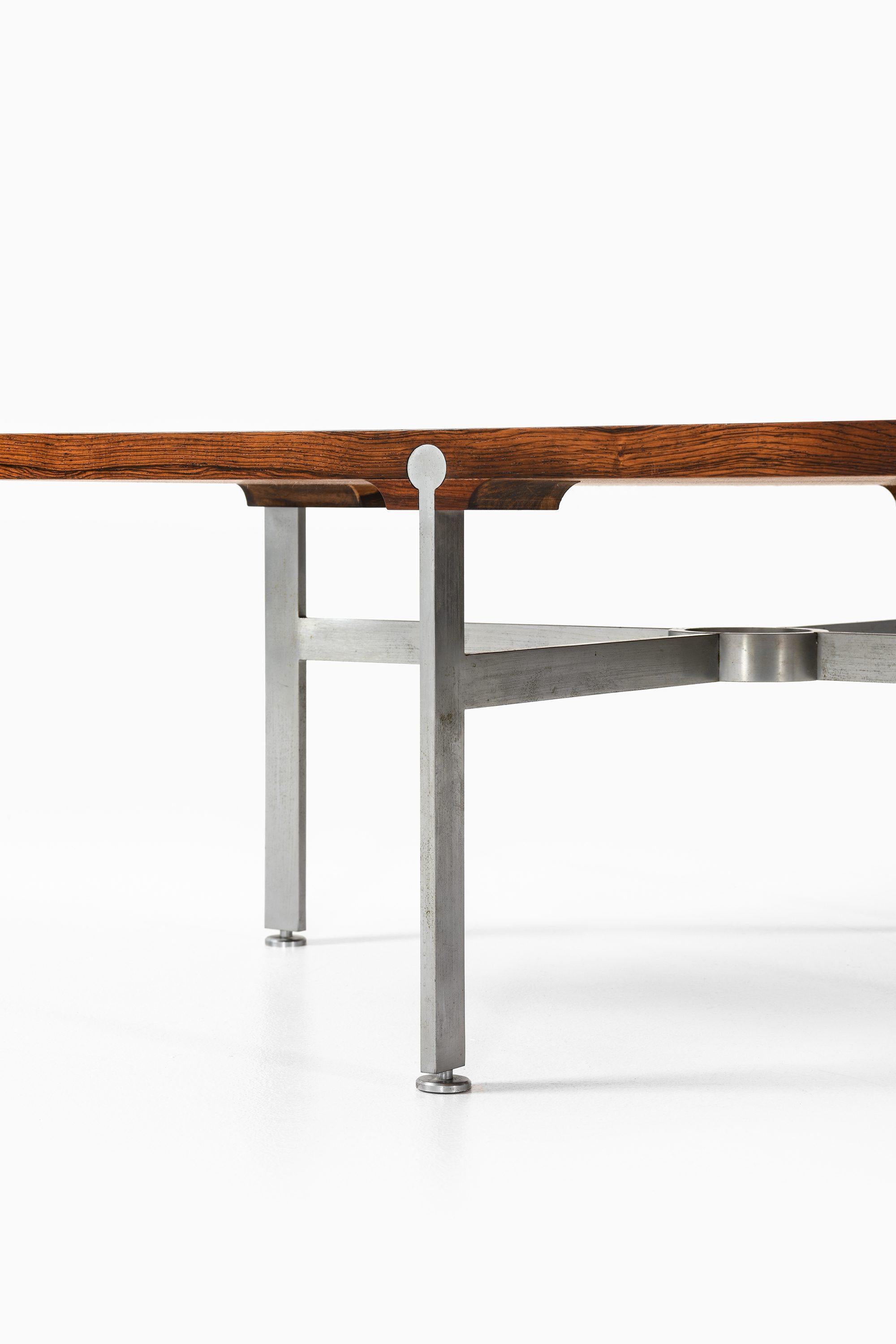 Coffee Table in Steel and Rosewood by Sven Ellekær, 1970s For Sale 1