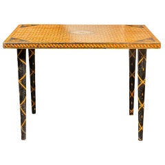 Coffee Table in Straw Marquetry, France, circa 1960