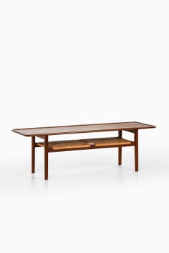 Coffee Table in Teak, Oak and Woven Cane by Hans Wegner, 1950's