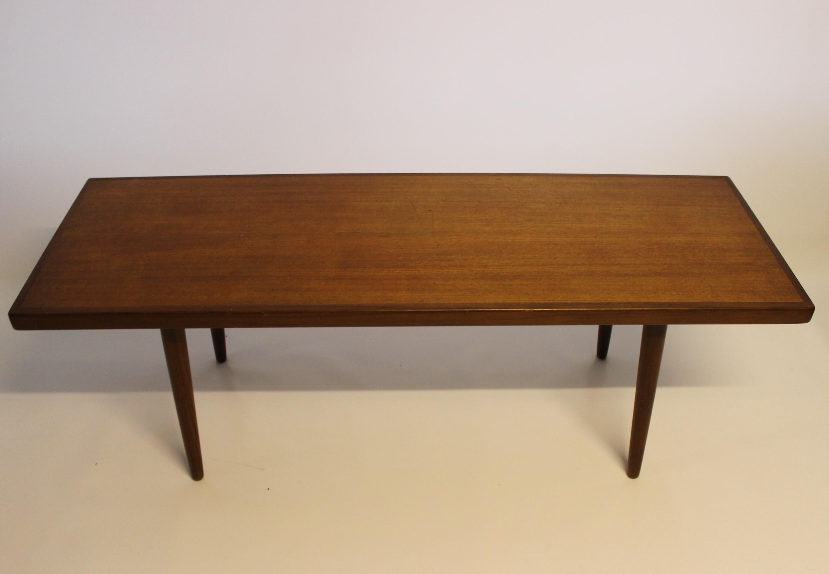 Scandinavian Modern Coffee Table in Teak of Danish Design from the 1960s For Sale