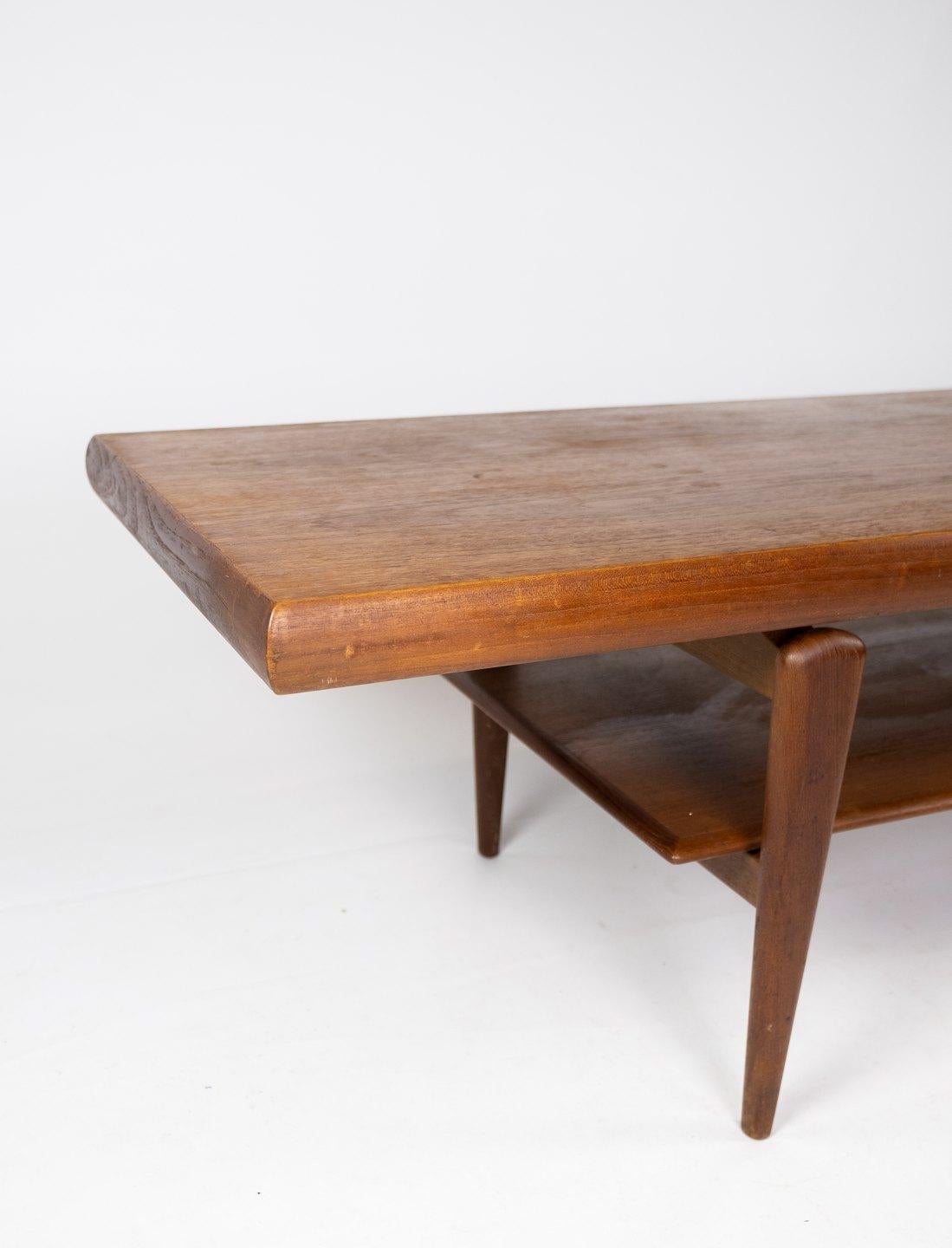 Couchtisch aus Teakholz, dänisches Design aus den 1960er Jahren (Dänisch) im Angebot