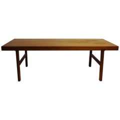 Coffee Table in Teak with Black Extension Leaf of Danish Design, 1960s Coffee Table in Teak with Black Extension Leaf of Danish Design, 1960s