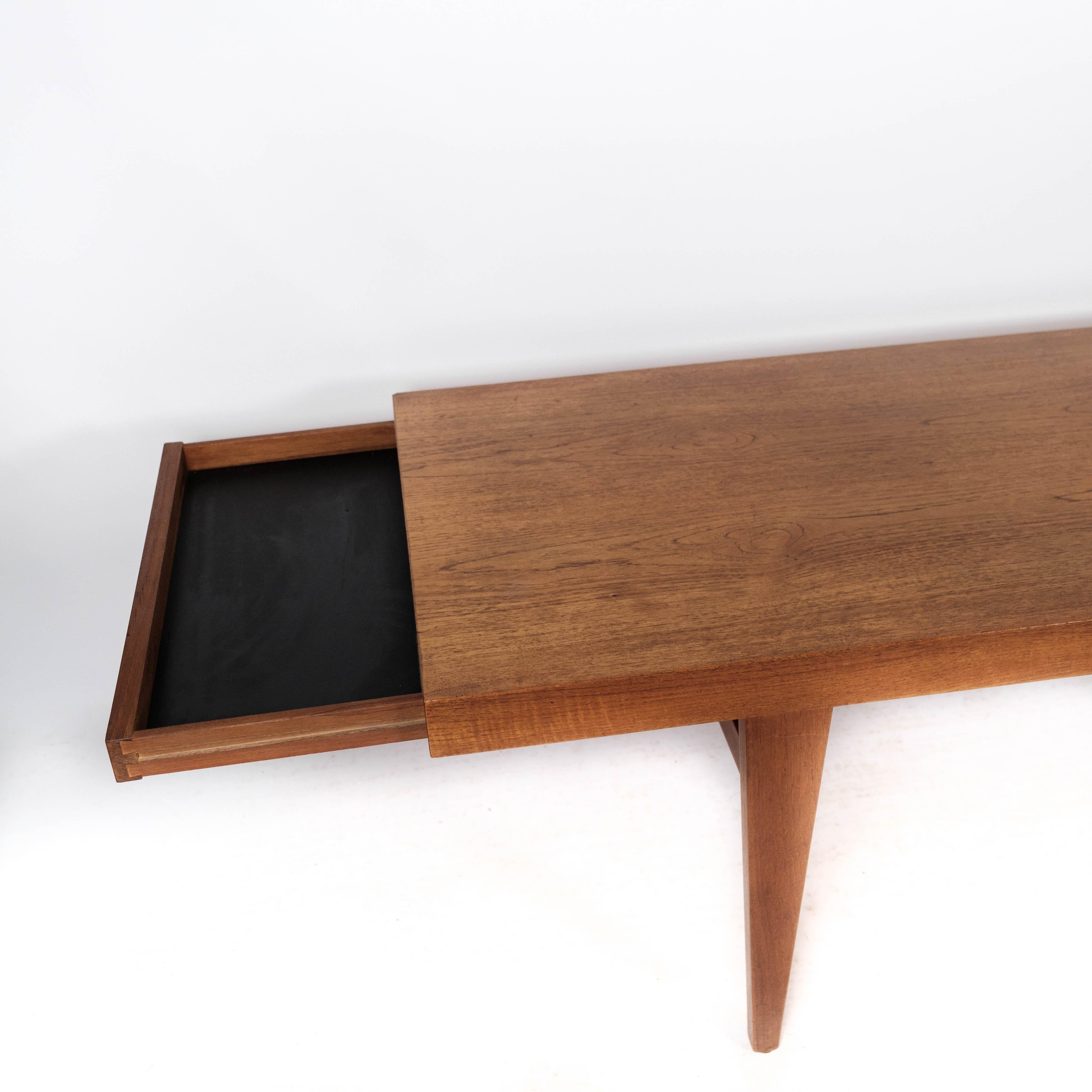 Coffee Table Made In Teak With Drawer From 1960s For Sale 9