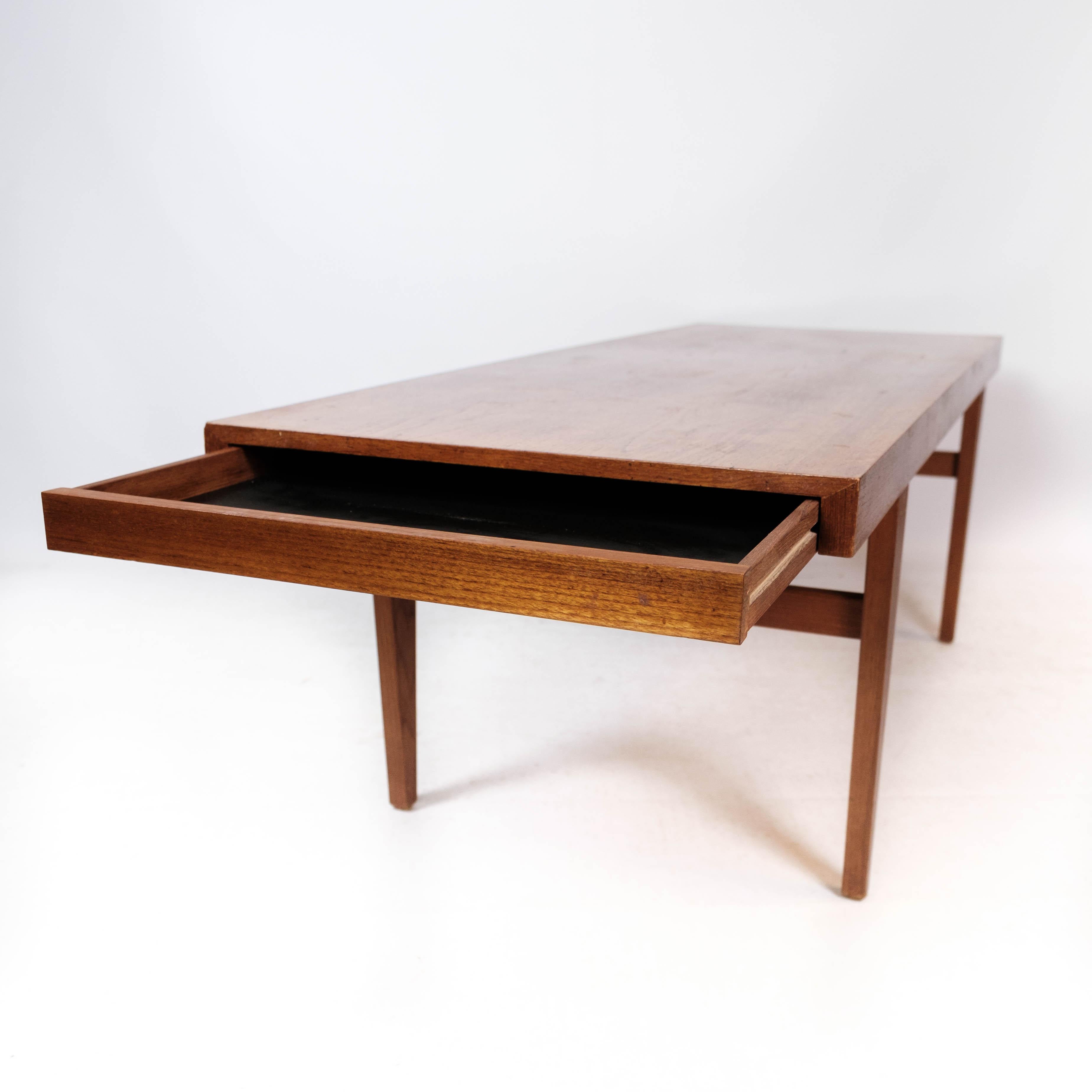 Coffee Table Made In Teak With Drawer From 1960s For Sale 2