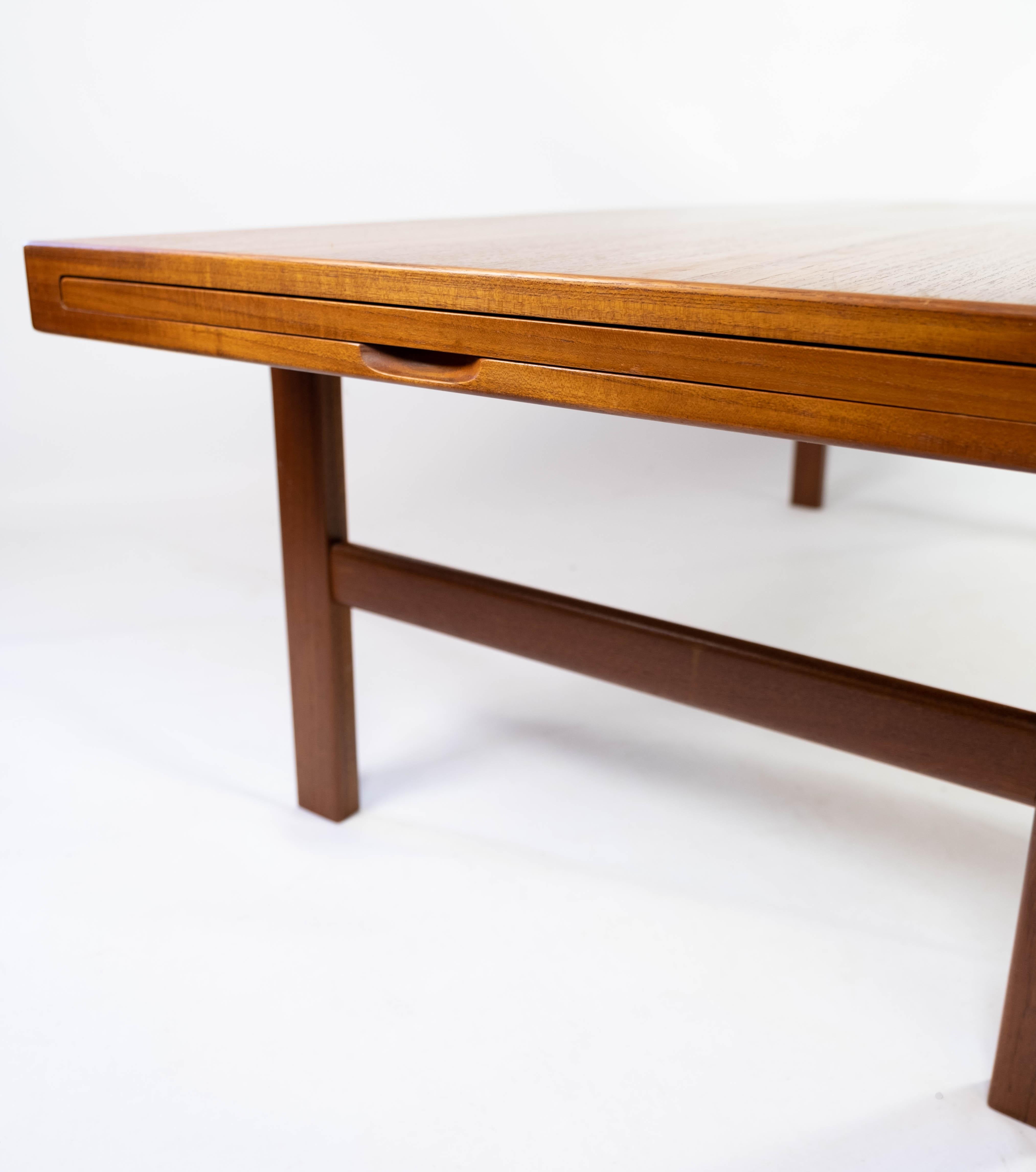 Coffee Table Made In Teak With Extension Plate, Danish Design From 1960s For Sale 1