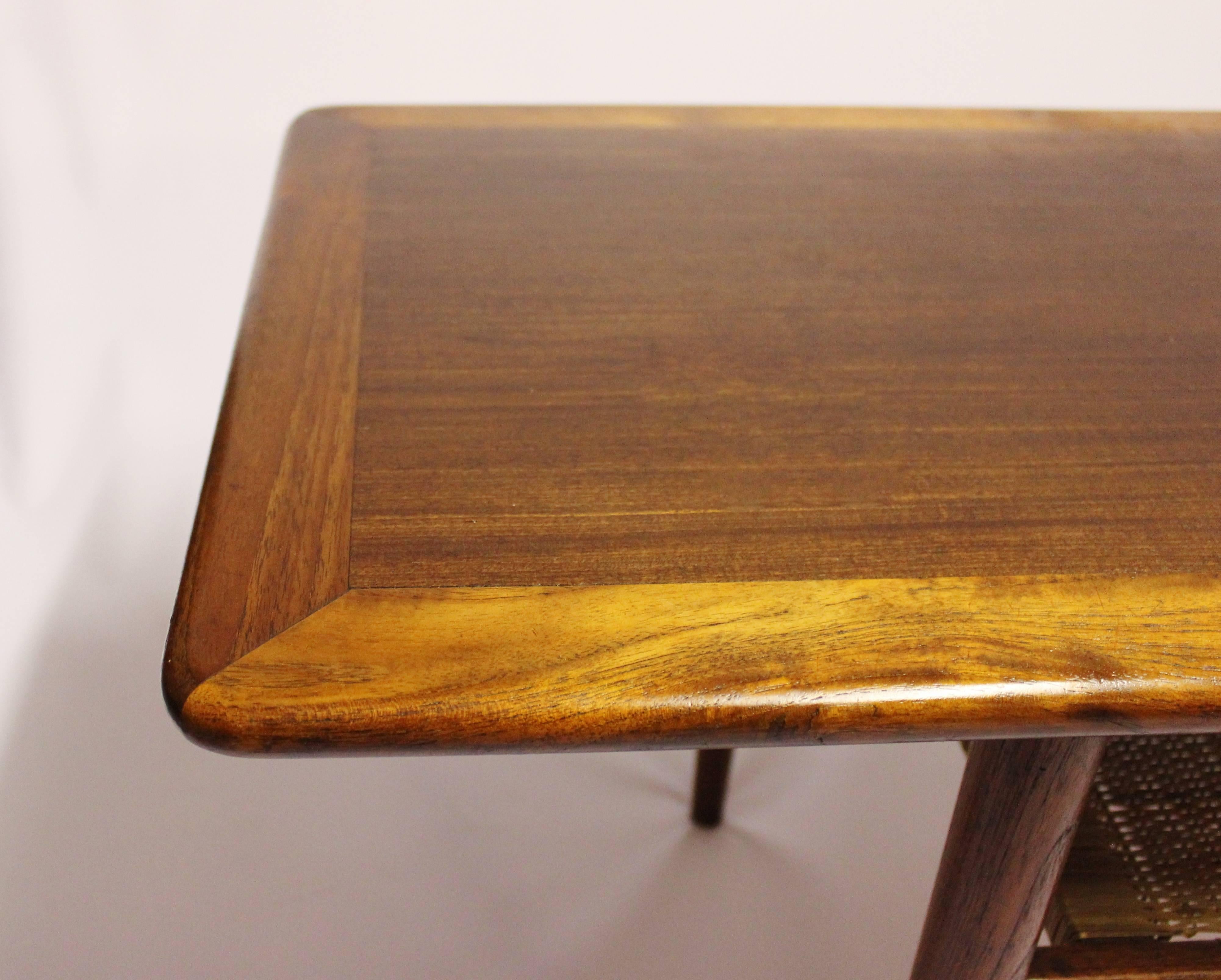 Coffee Table in Teak with Paper Cord Shelf of Danish Design, 1960s 1