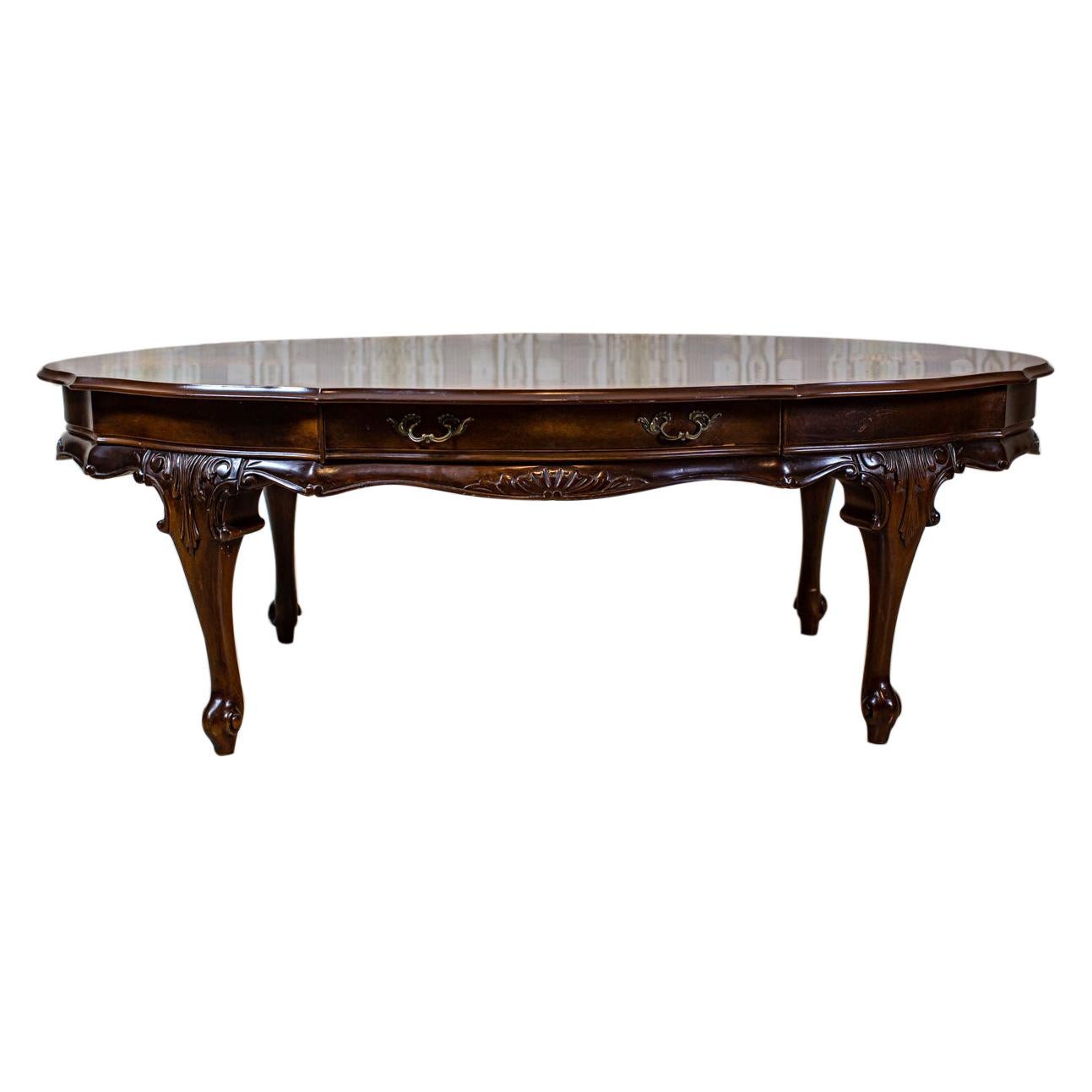 Oval Coffee Table in the Louis Philippe Type, Circa 1980s-1990s