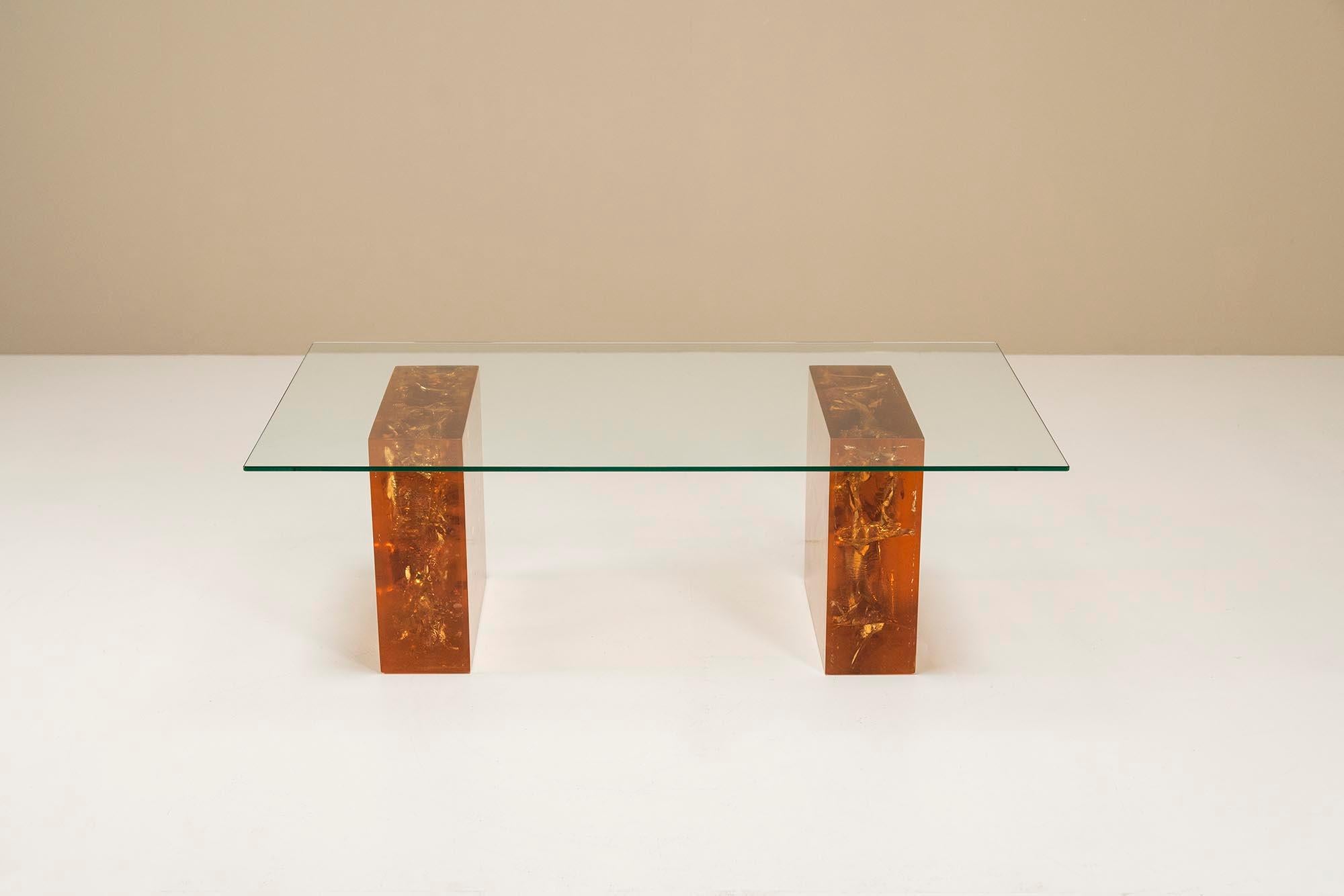 Mid-Century Modern Coffee Table in the Manner of Marie-Claude De Fouquières, France, 1970s
