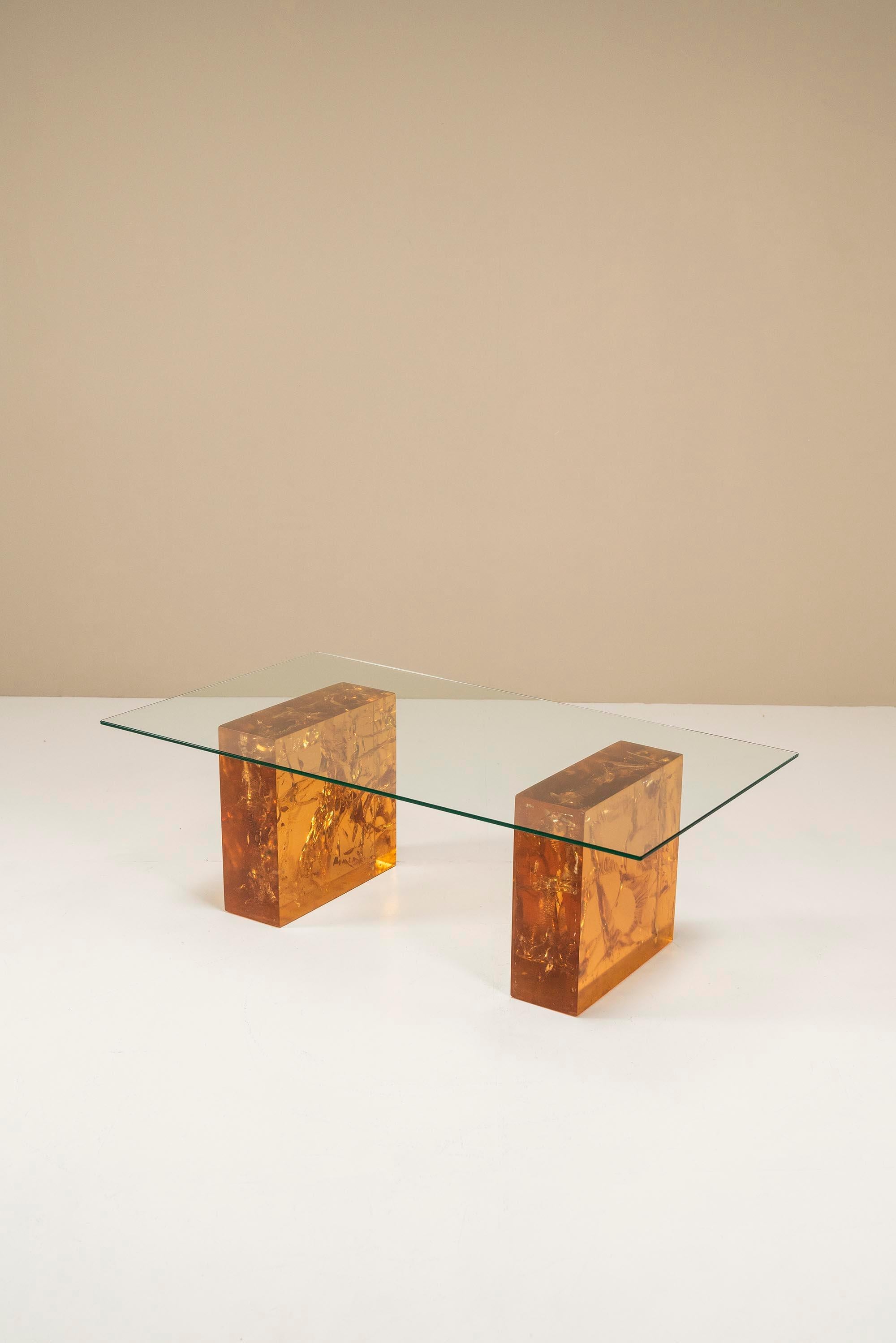 Glass Coffee Table in the Manner of Marie-Claude De Fouquières, France, 1970s