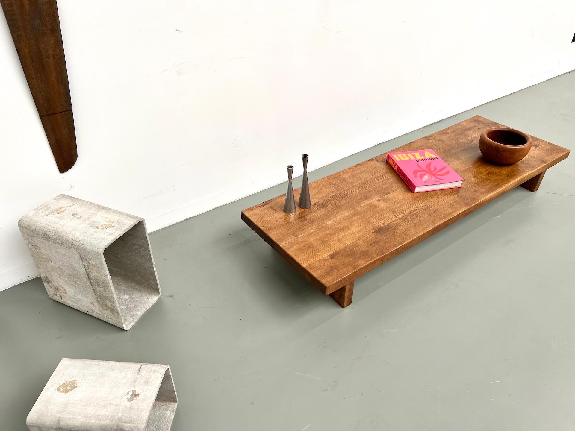 Coffee table, in the manner of Pierre Chapo, crafted in the 1950s. For Sale 7