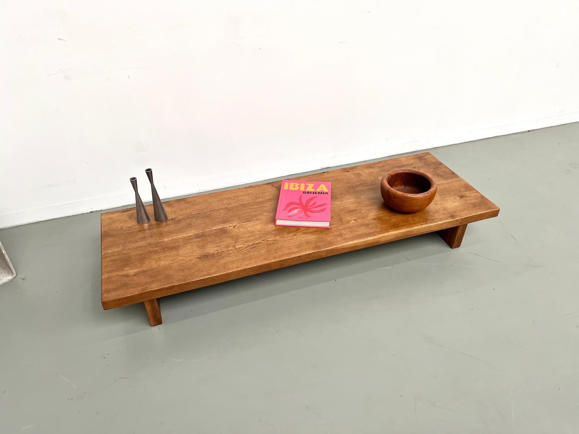 Coffee table, in the manner of Pierre Chapo, crafted in the 1950s. For Sale 8