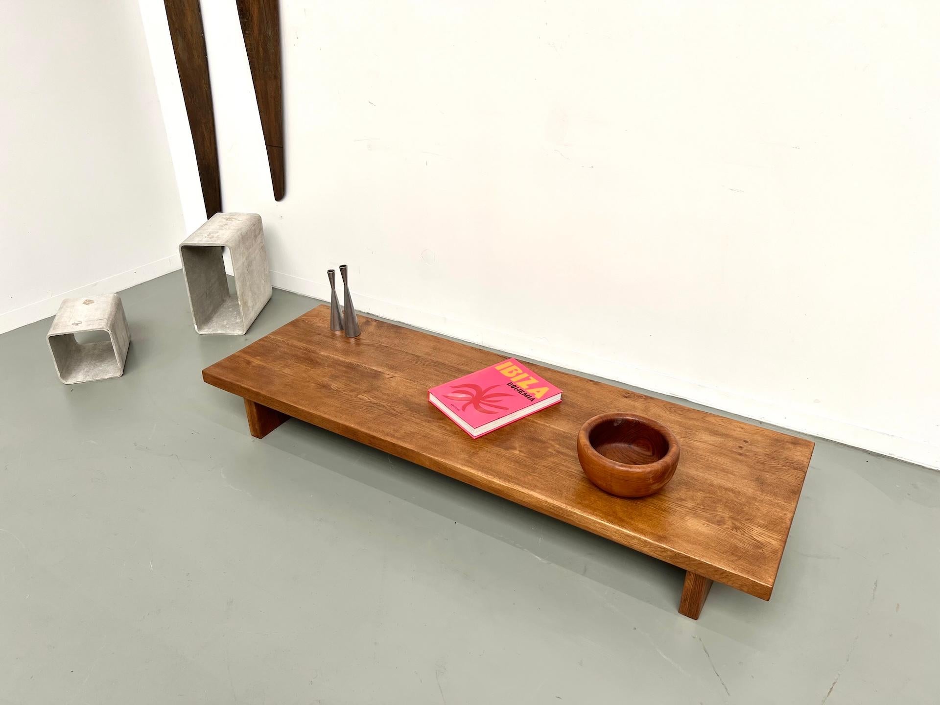 Coffee table, in the manner of Pierre Chapo, crafted in the 1950s. For Sale 10