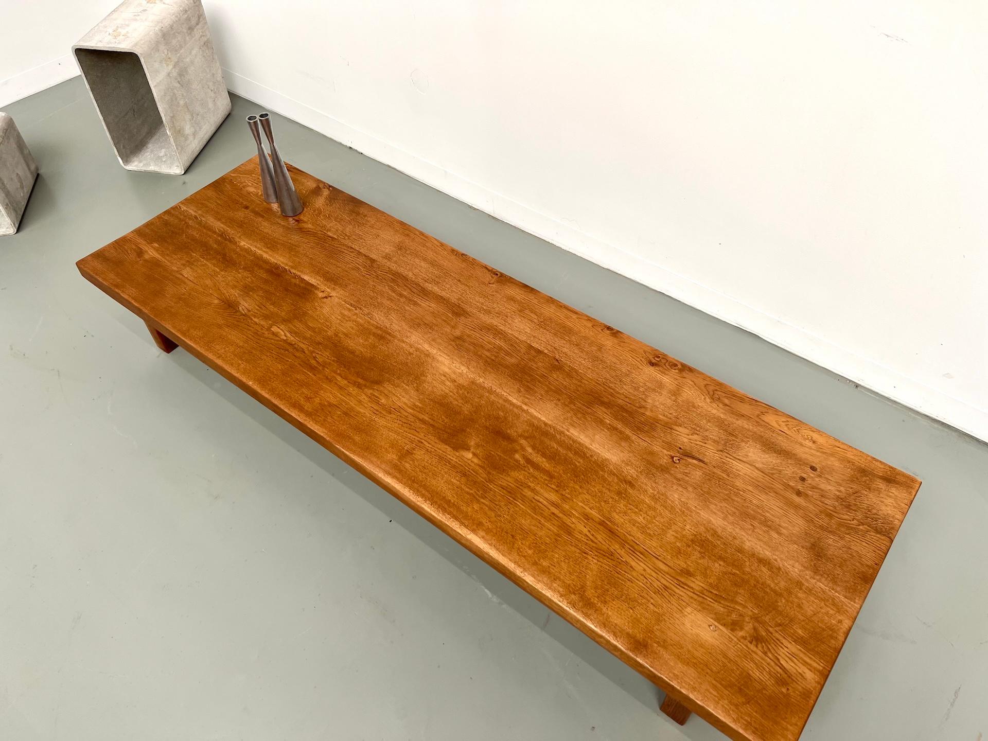 Coffee table, in the manner of Pierre Chapo, crafted in the 1950s. For Sale 11