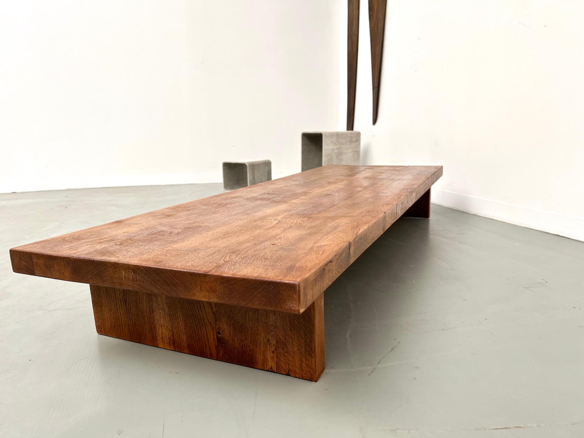Coffee table, in the manner of Pierre Chapo, crafted in the 1950s. For Sale 12