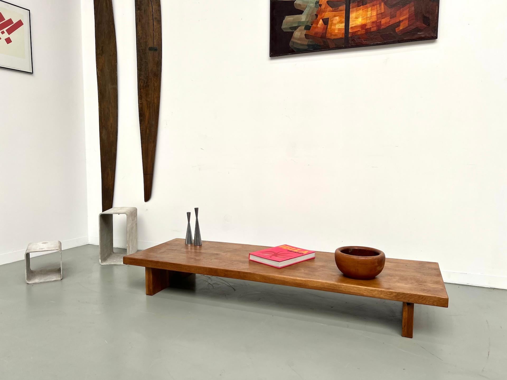 Mid-Century Modern Coffee table, in the manner of Pierre Chapo, crafted in the 1950s. For Sale