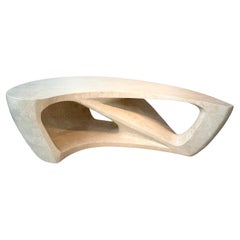 Coffee table in the manner of Zaha Hadid in resin