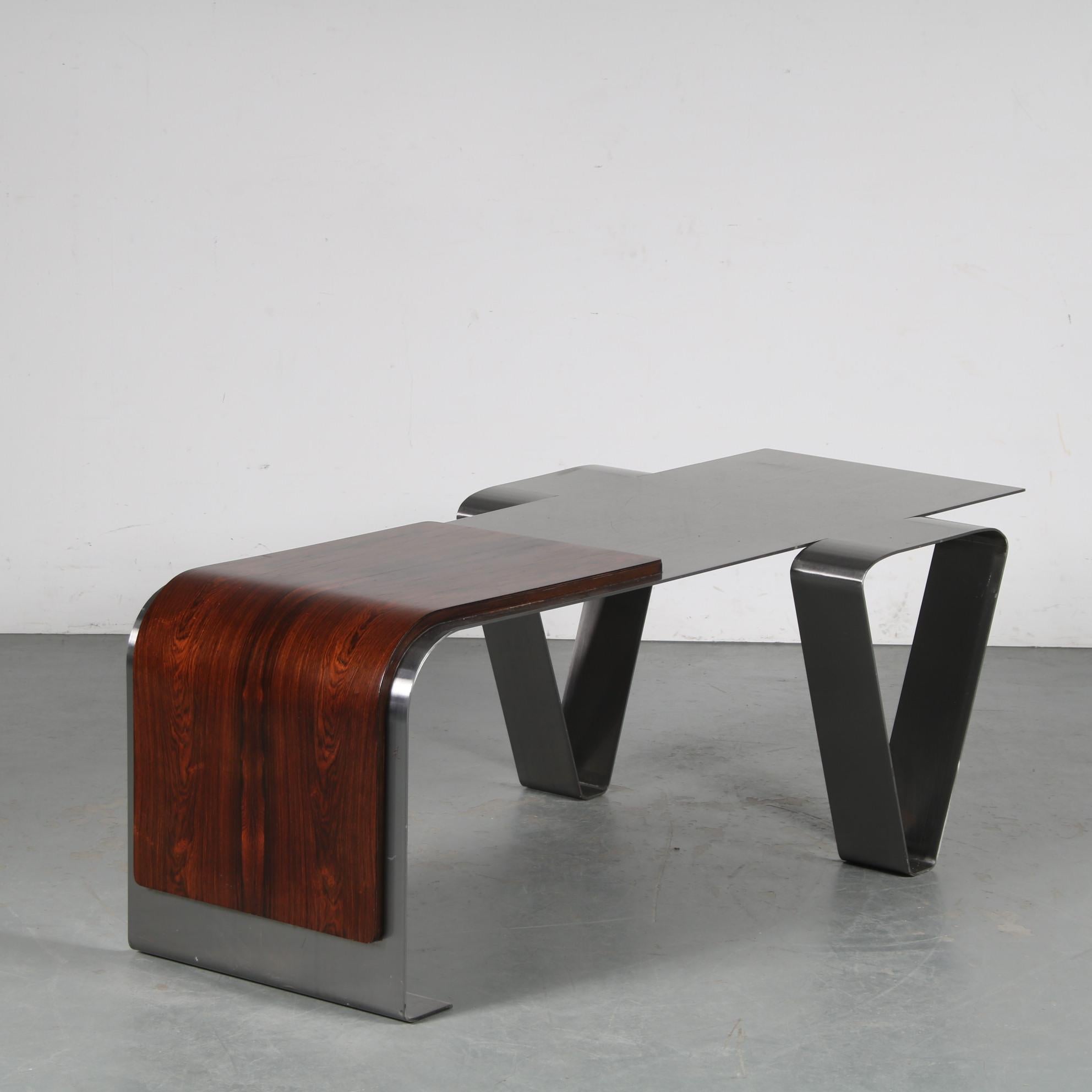 Coffee Table in the Style of Michel Boyer, France, 1970 7