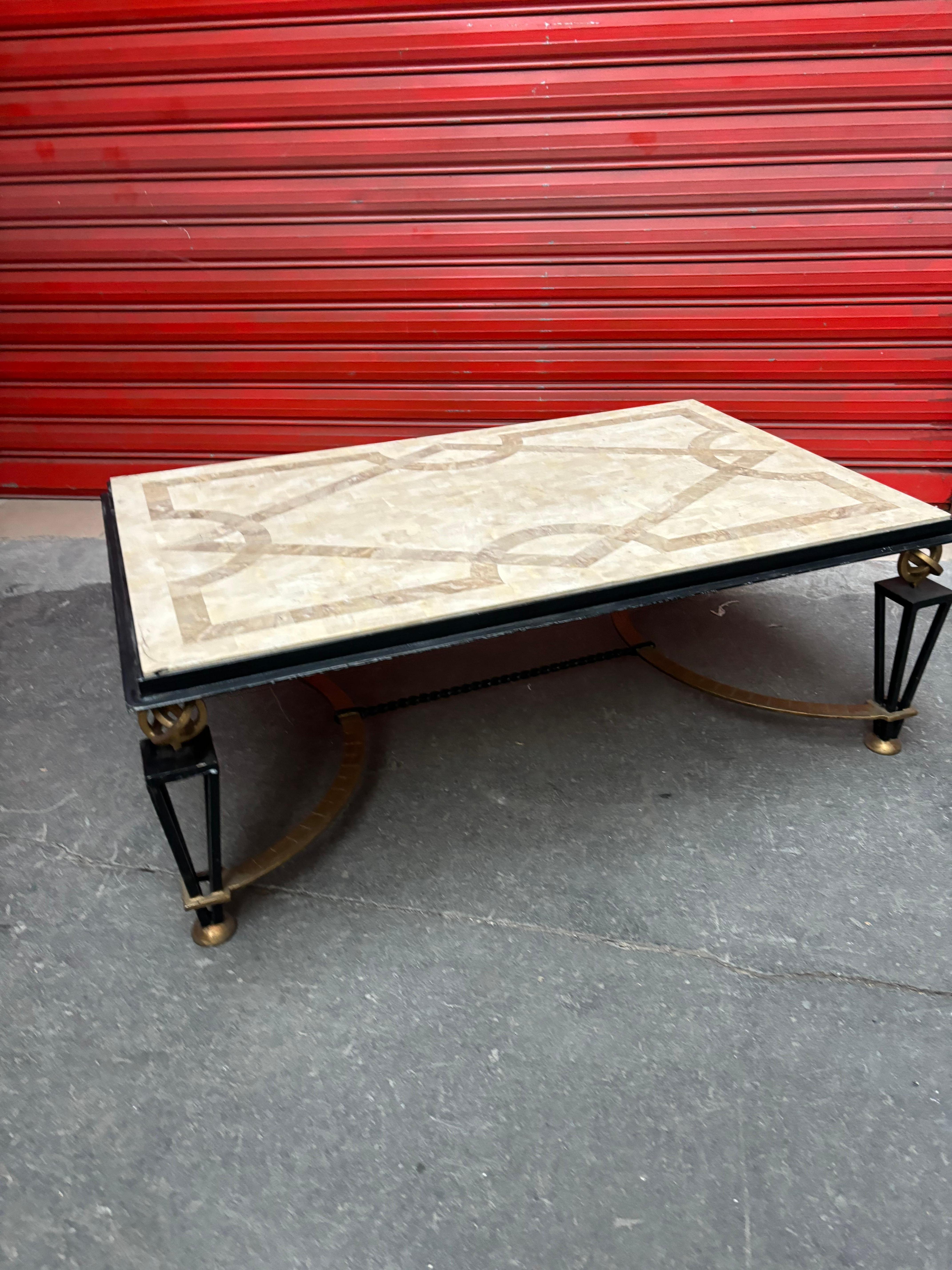 Modern Coffee table in the style of the french 40s For Sale