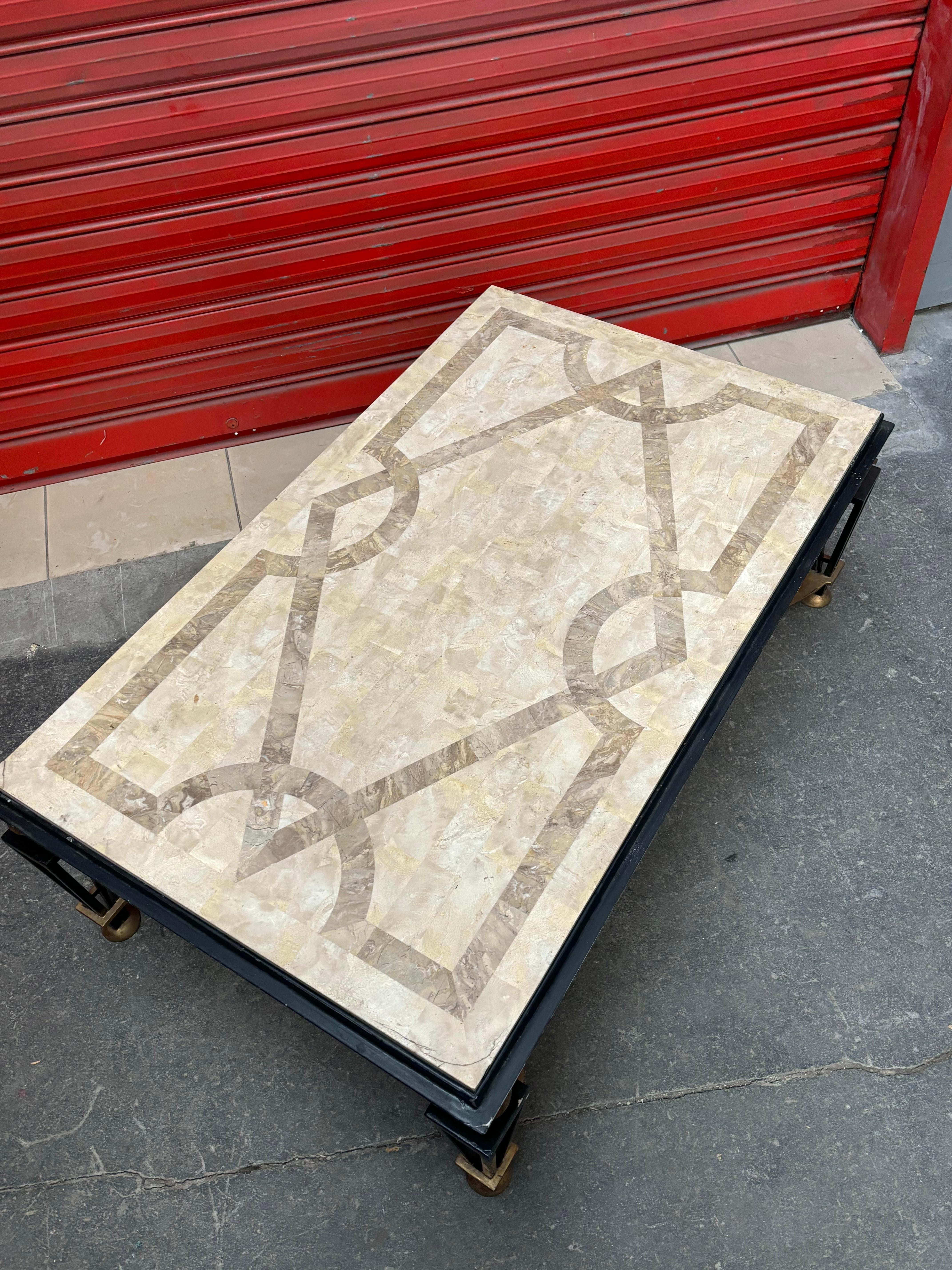 Late 20th Century Coffee table in the style of the french 40s For Sale