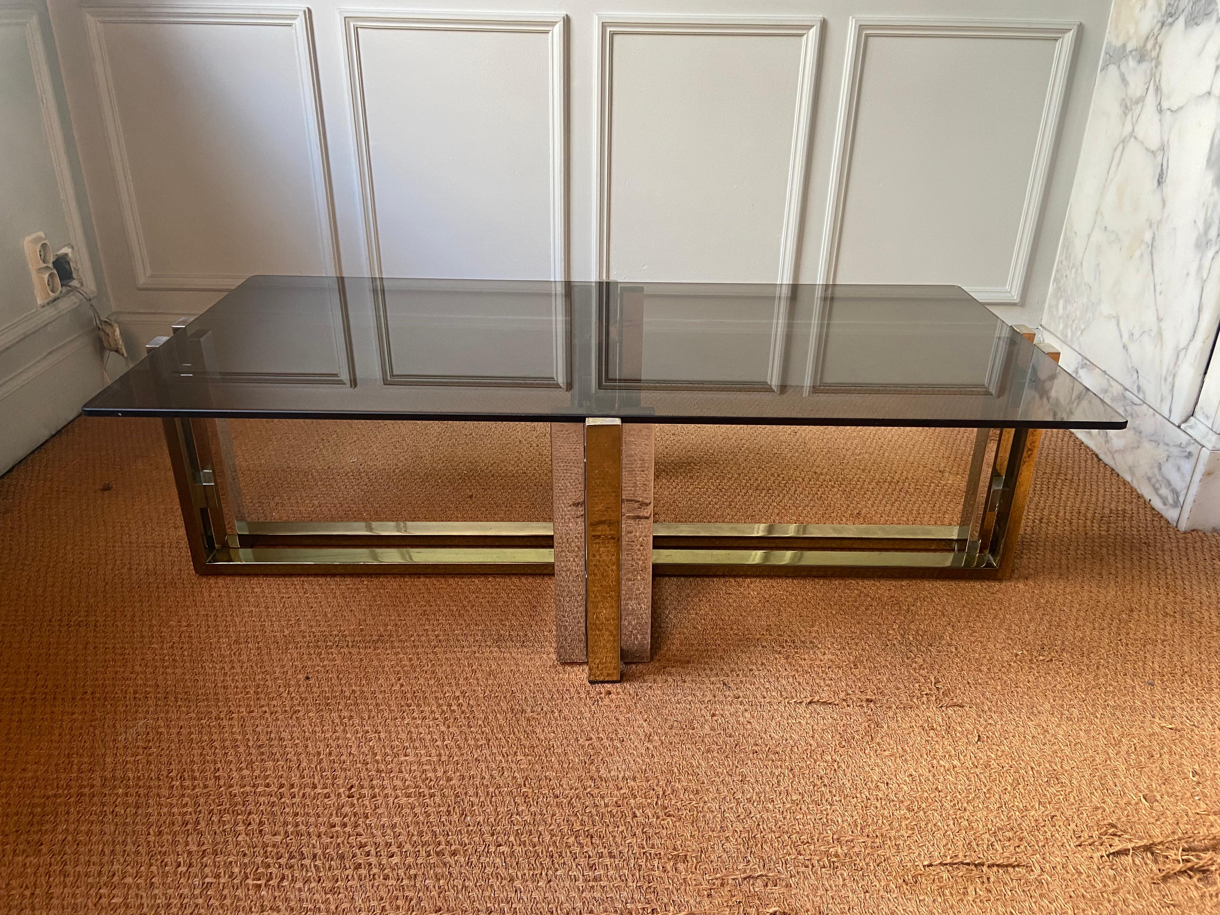  Coffee table in the style of Willy Rizzo For Sale 1