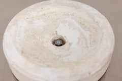 Table basse en travertin et verre fumé, années 1970