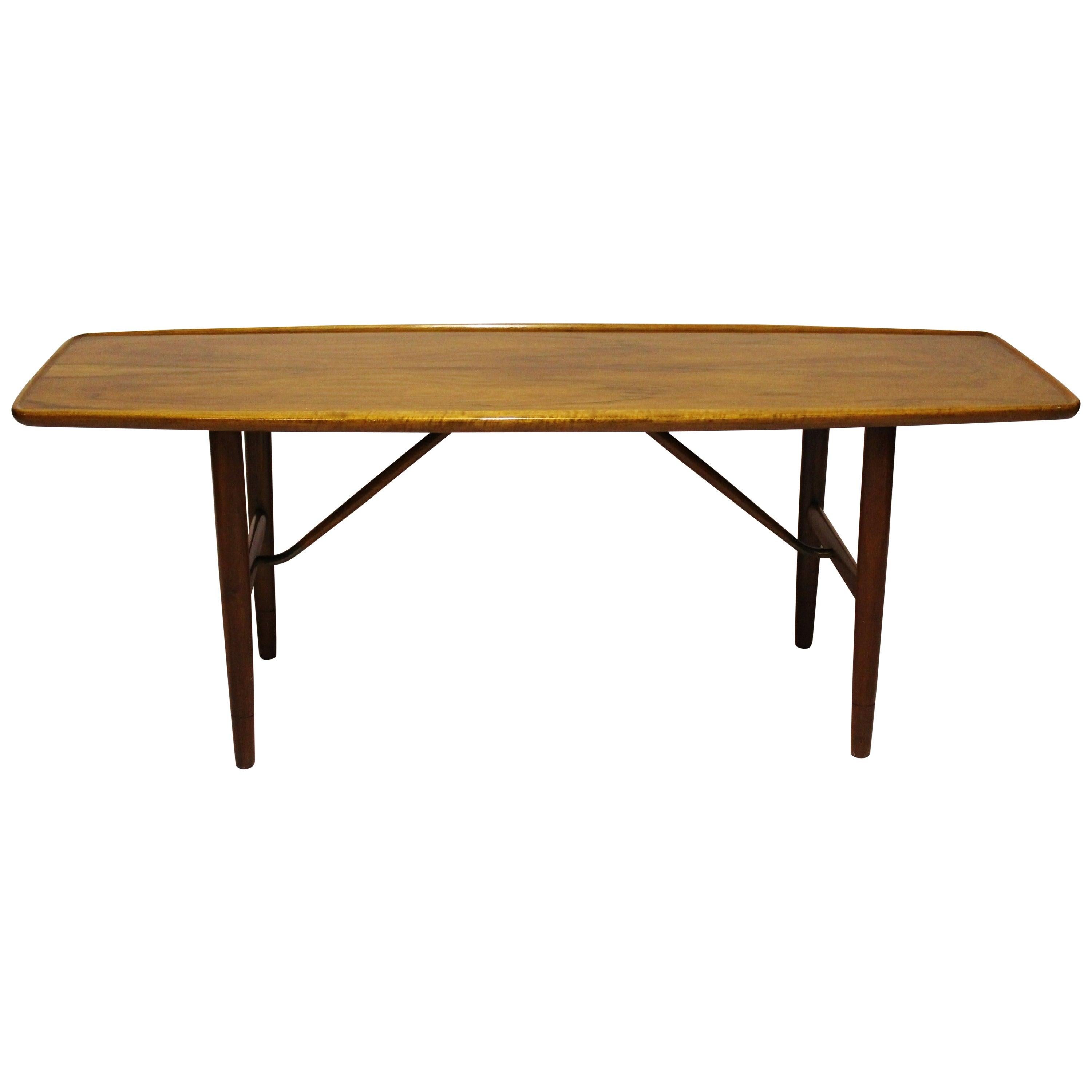 Coffee Table in Walnut Designed by Finn Juhl and  Anton Kildeberg, 1960s For Sale