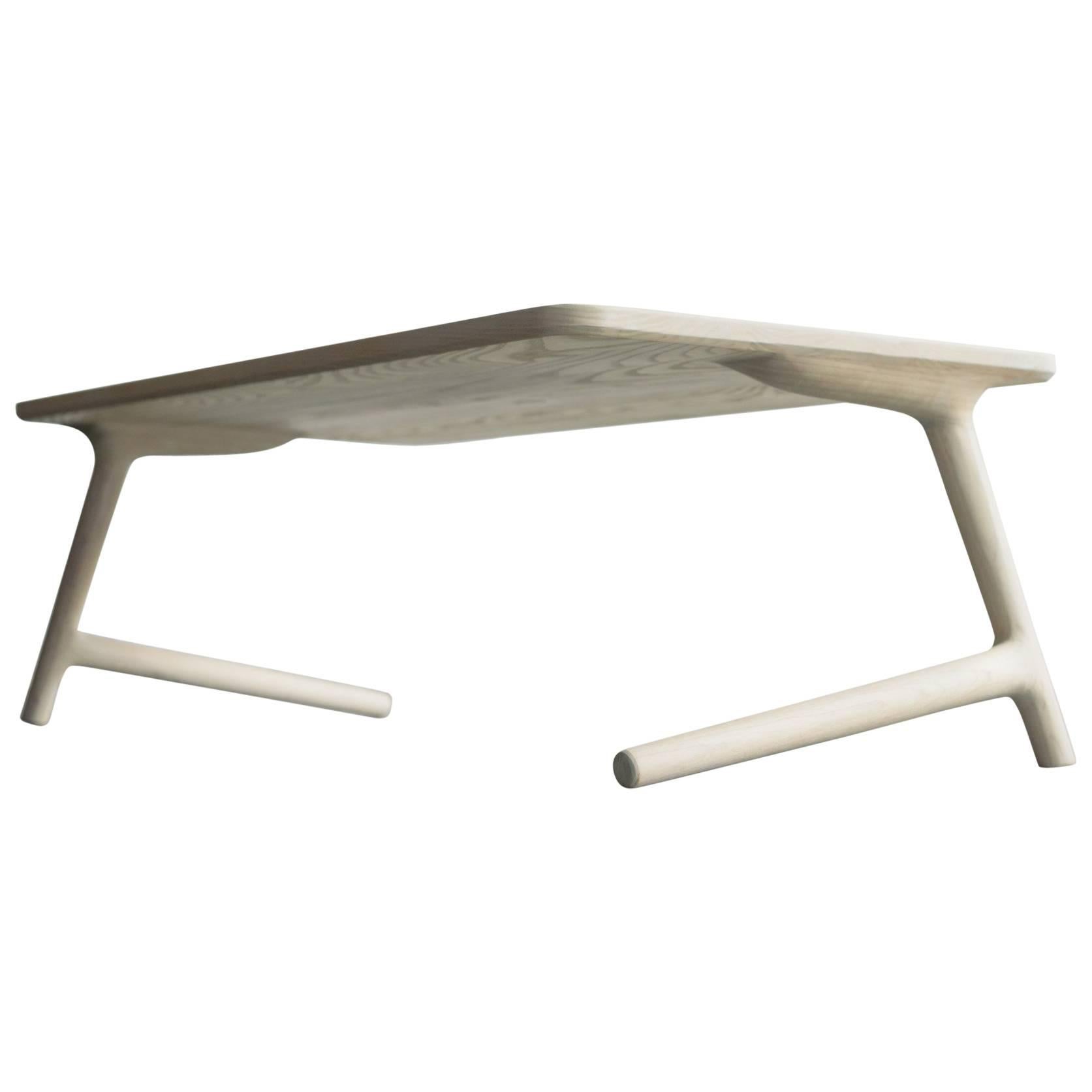 Table basse et table à thé moderne en frêne blanc, par Fernweh Woodworking en vente
