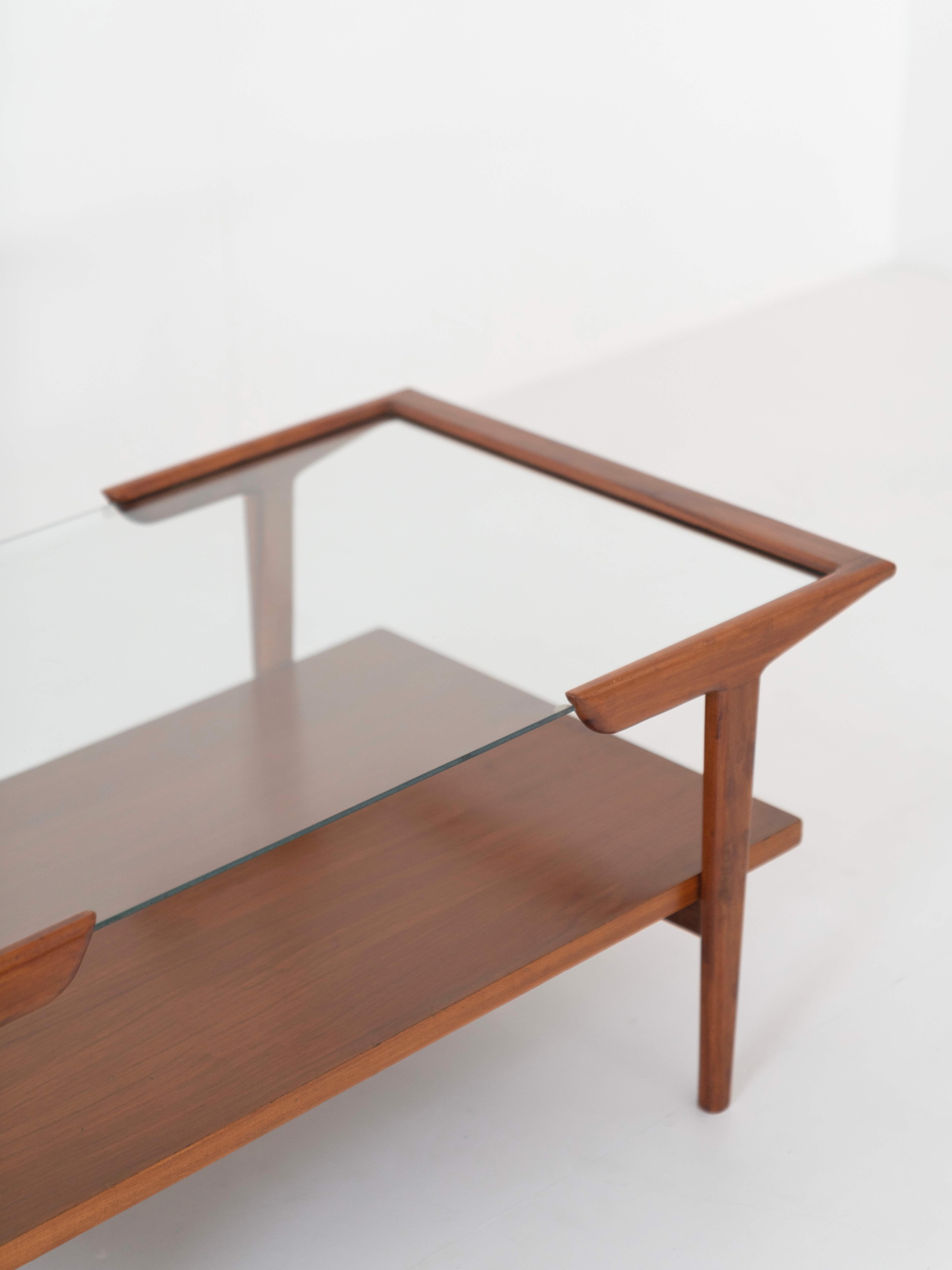 Coffee Table in Wood and Glass Attr. to Martin Eisler, Brazil 1950s 6