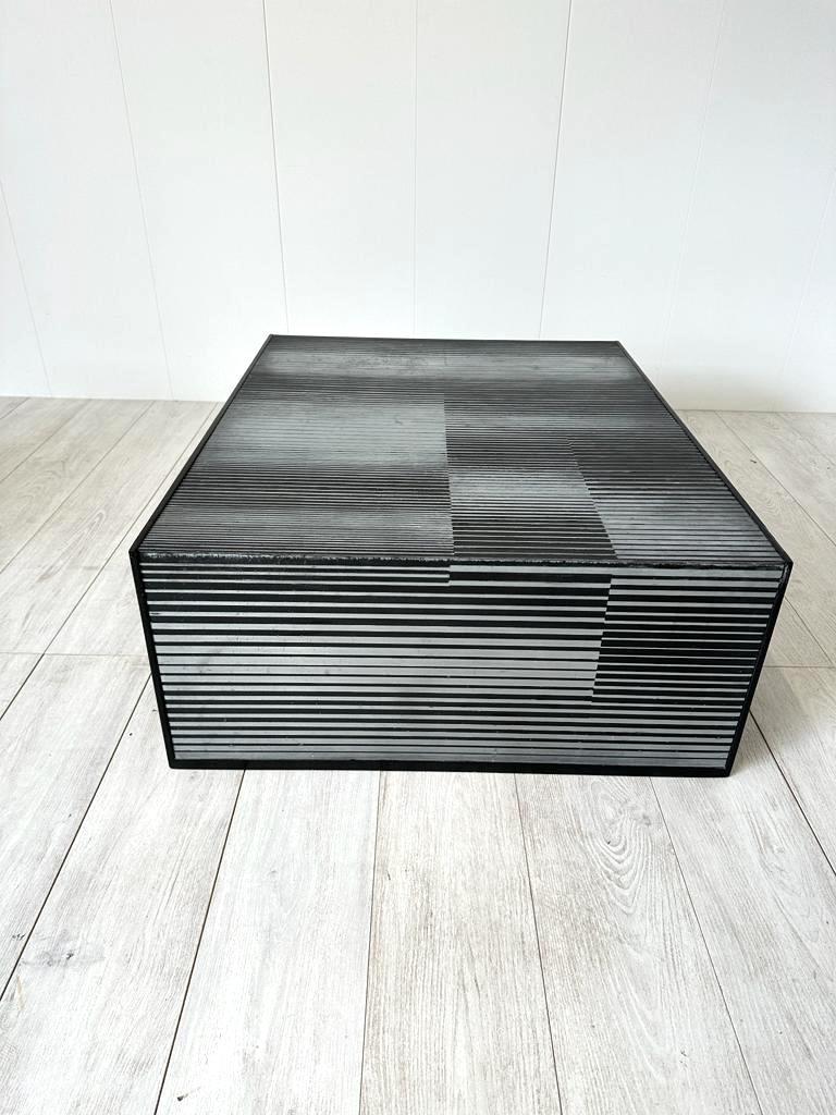 Coffee Table in Zinc by Nerone & Patuzzi for Gruppo NP2, 1970s For Sale 5
