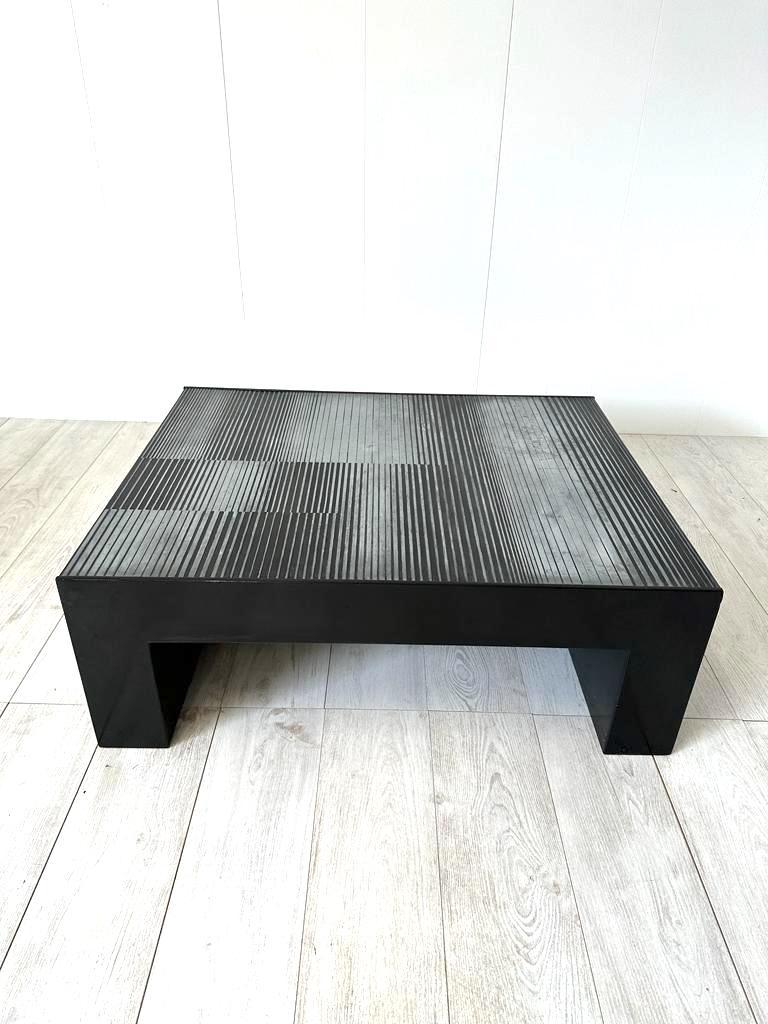 Mid-Century Modern Coffee Table in Zinc by Nerone & Patuzzi for Gruppo NP2, 1970s For Sale