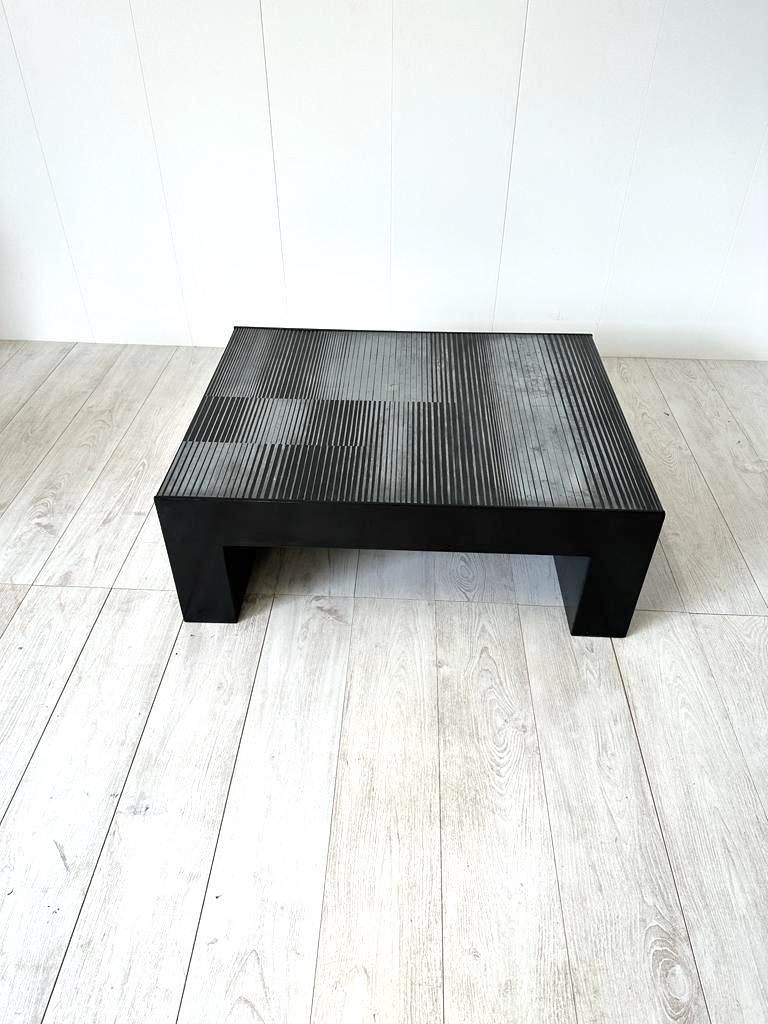 Coffee Table in Zinc by Nerone & Patuzzi for Gruppo NP2, 1970s In Good Condition For Sale In Rivoli, IT
