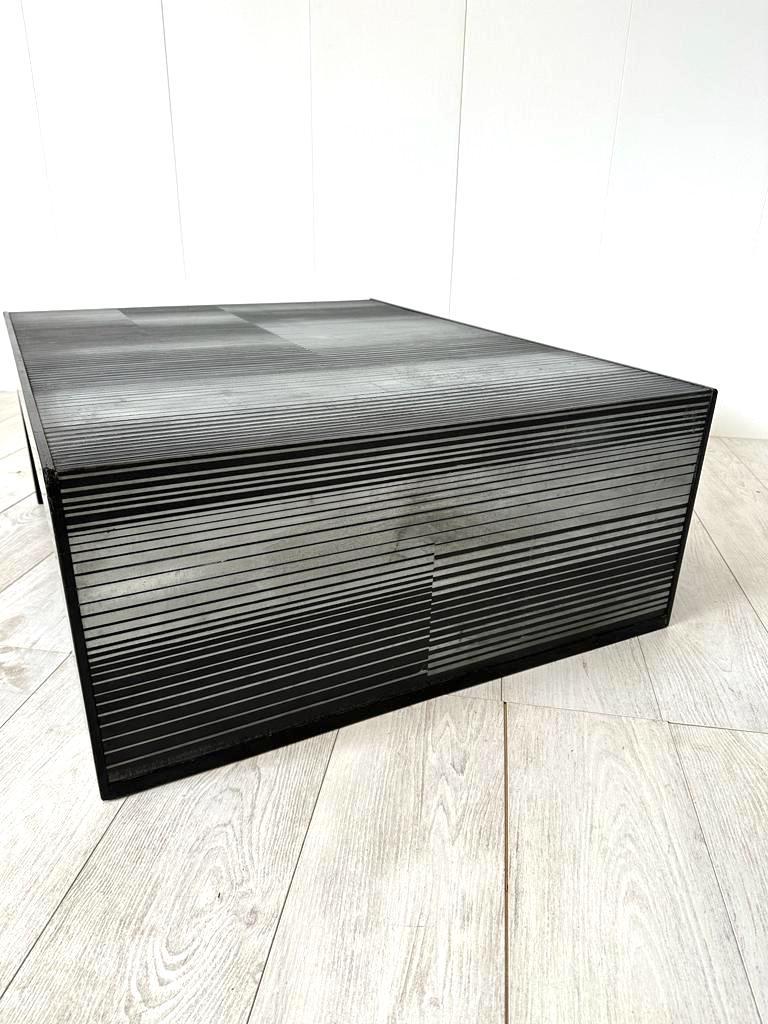 Coffee Table in Zinc by Nerone & Patuzzi for Gruppo NP2, 1970s For Sale 1