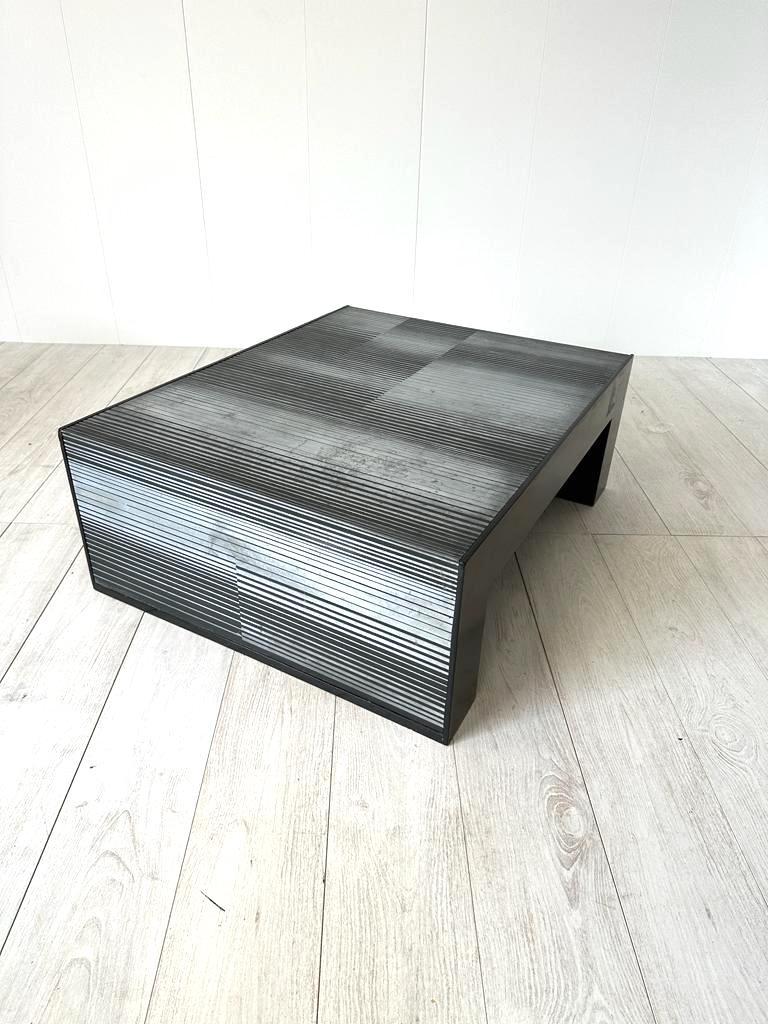 Coffee Table in Zinc by Nerone & Patuzzi for Gruppo NP2, 1970s For Sale 2