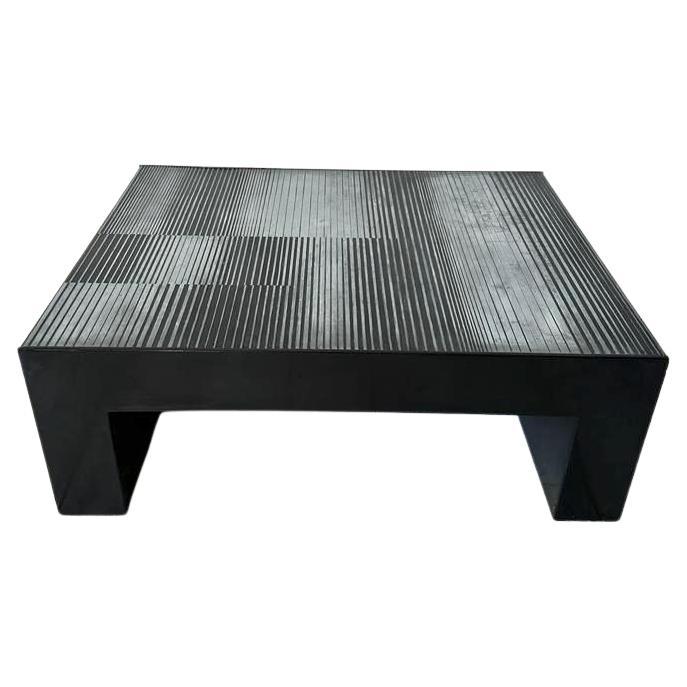 Coffee Table in Zinc by Nero & Patuzzi for Gruppo NP2, 1970s