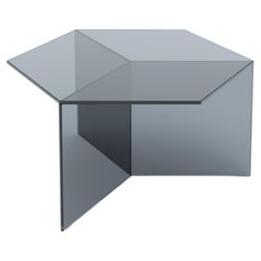 Table basse Isom Square 70 cm Verre clair Noir, Sebastian Scherer Neo/Craft