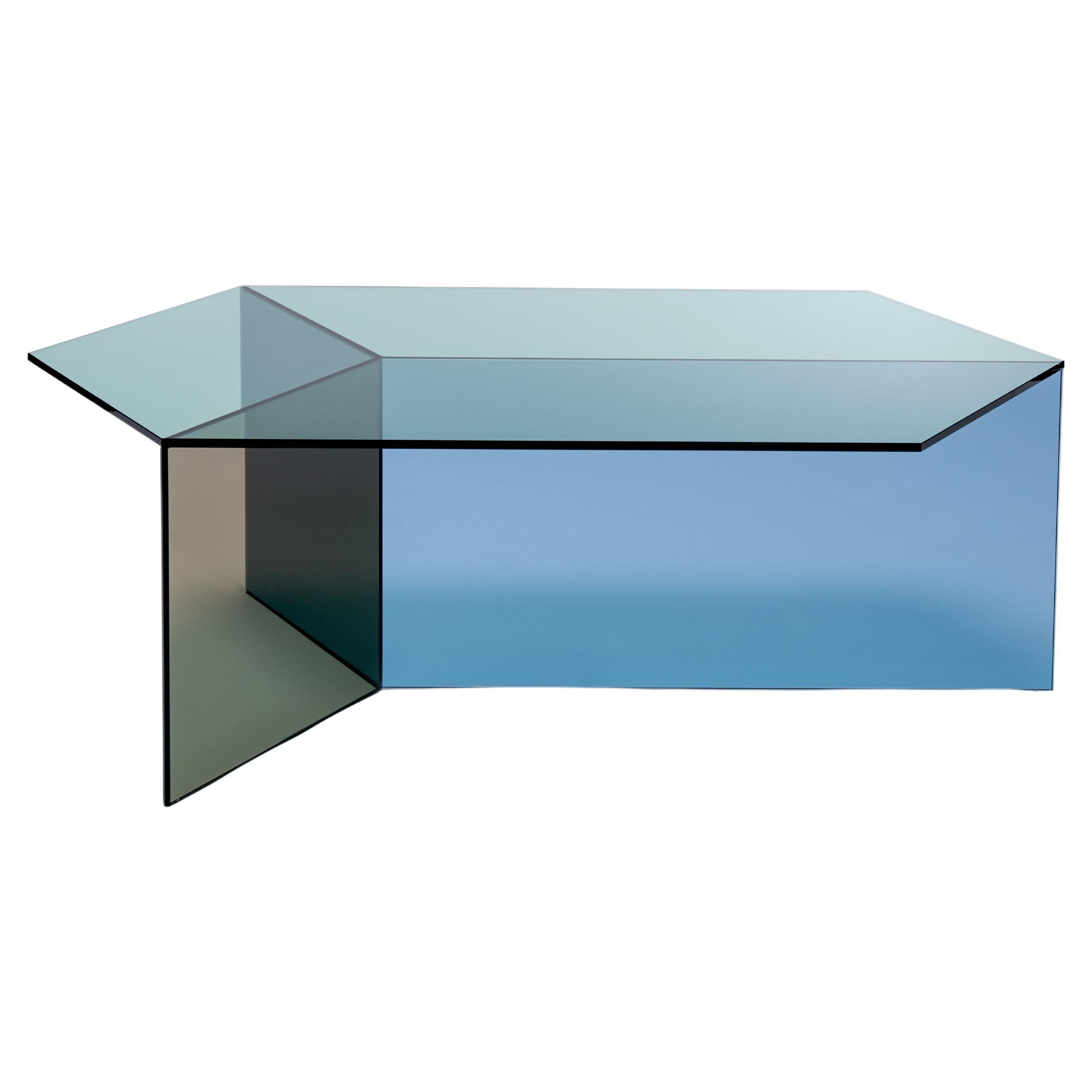 Table basse Isom oblong 105 cm en verre transparent Multi, Sebastian Scherer Neo/Craft