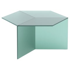 Table basse Isom Square 70 cm Satin Glass Green, Sebastian Scherer Neo/Craft